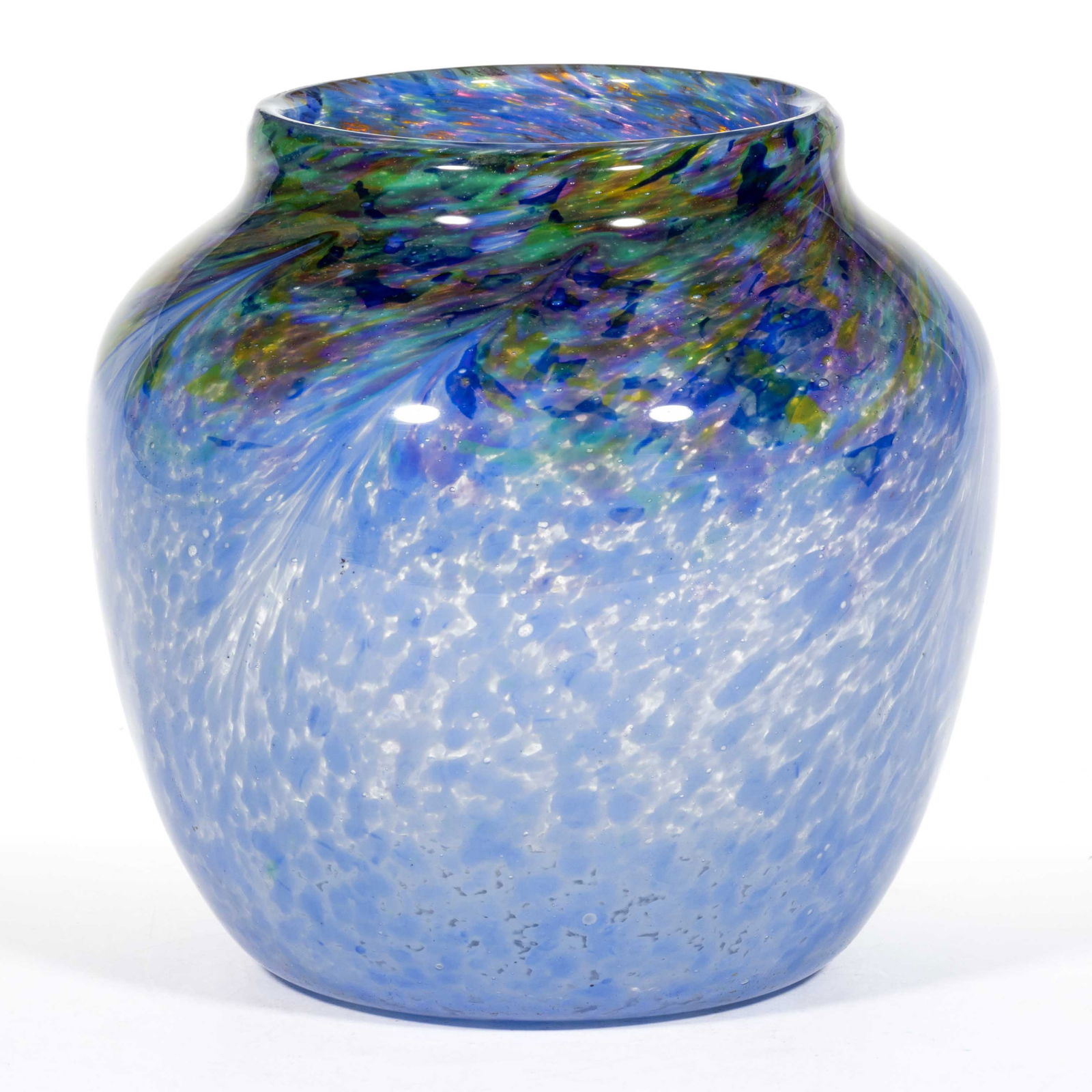 VASART MOTTLED AND CASED ART GLASS VASE (1 of 1)