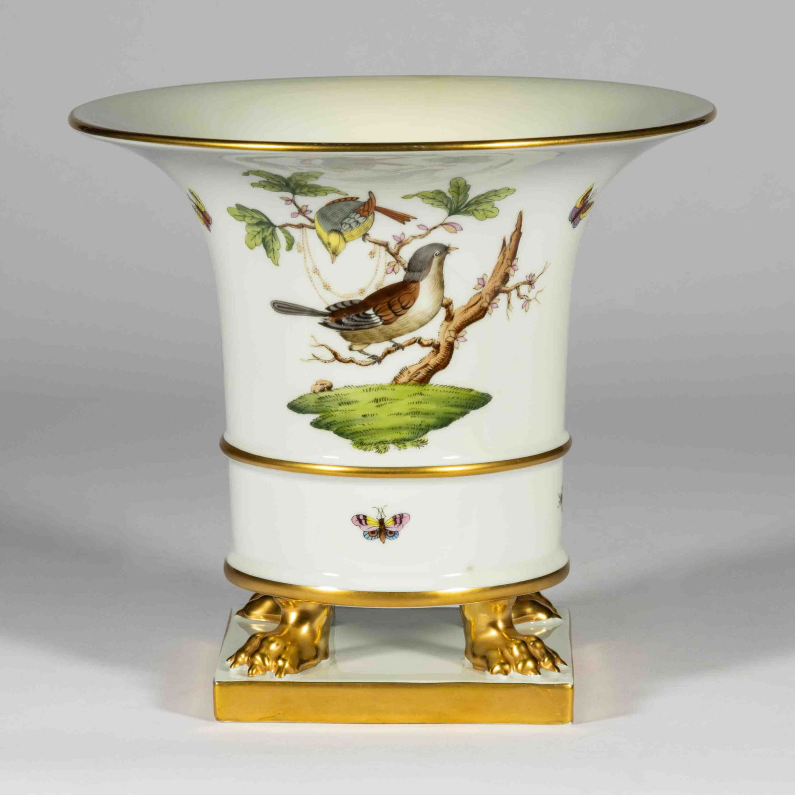 HUNGARIAN HEREND "ROTHSCHILD BIRD" PORCELAIN URN VASE (1 of 6)