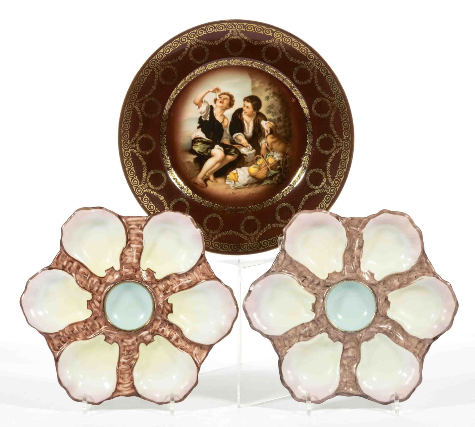 GERMAN PORCELAIN PLATES, LOT OF THREE (1 of 1)