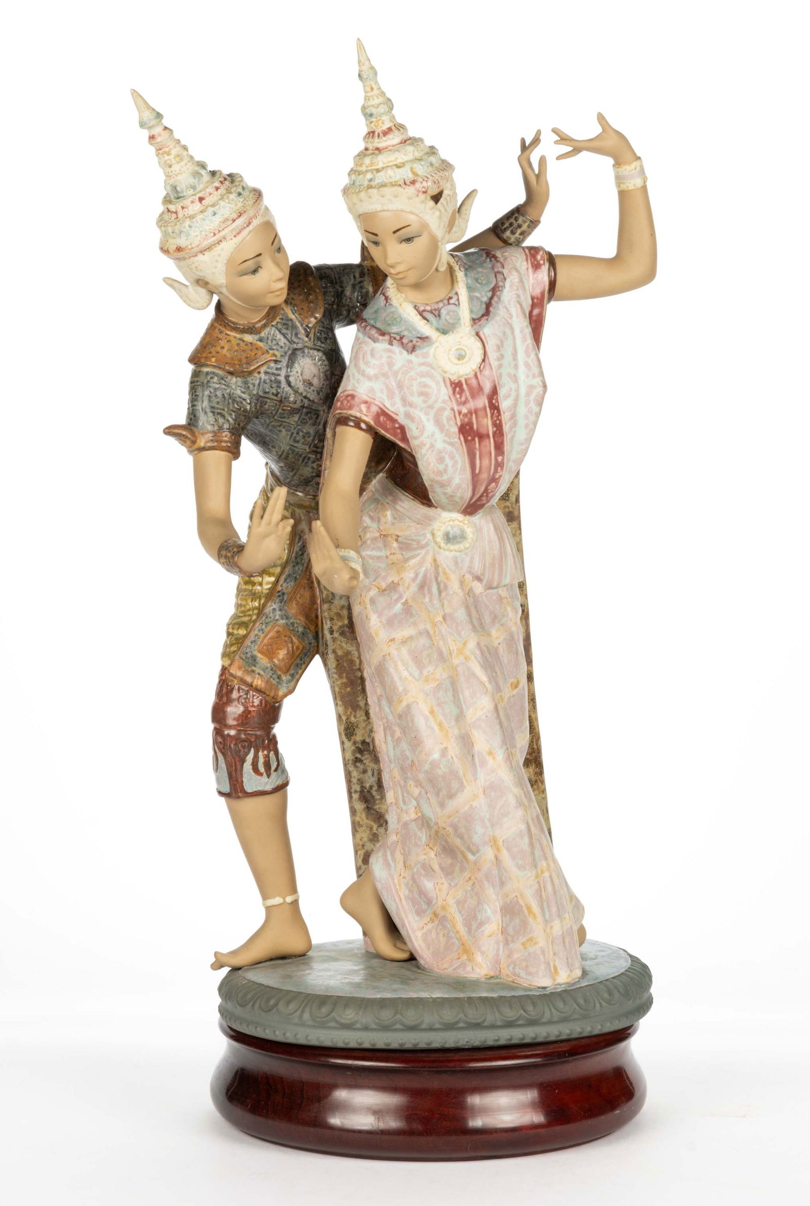 SPANISH LLADRO PORCELAIN THAILAND DANCERS FIGURAL GROUP (1 of 4)
