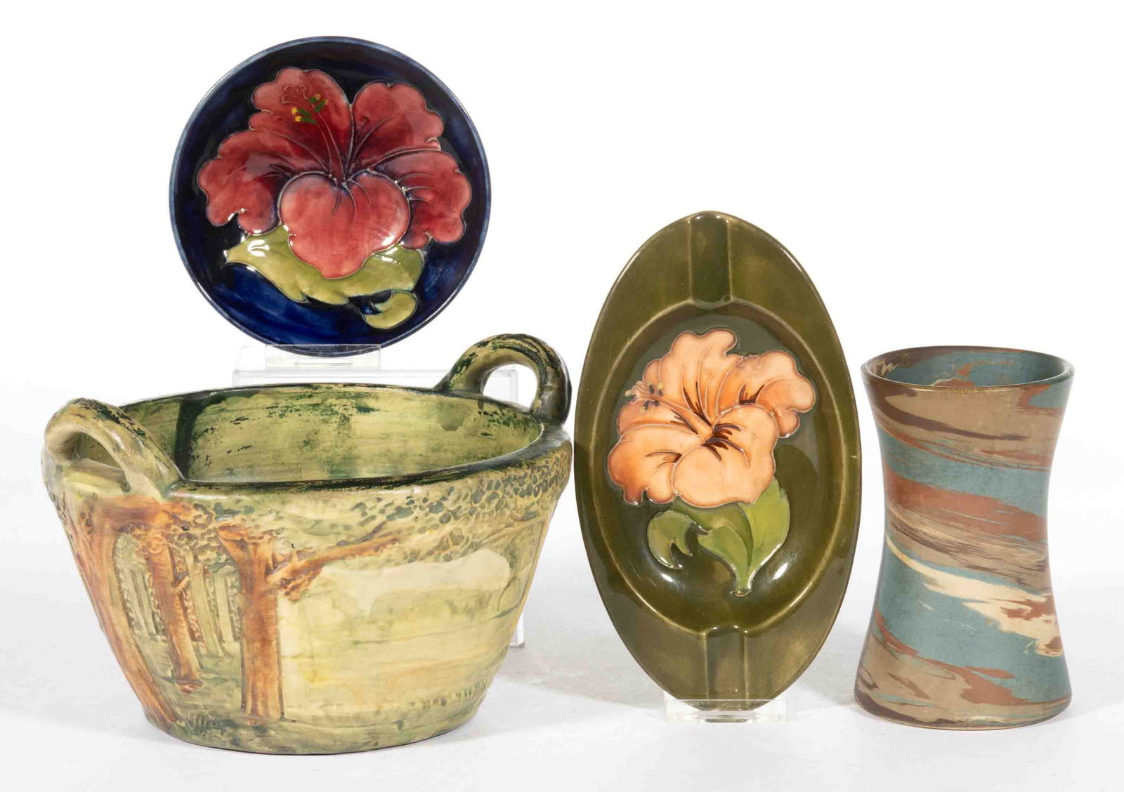 ASSORTED ART POTTERY ARTICLES, LOT OF FOUR (1 of 1)