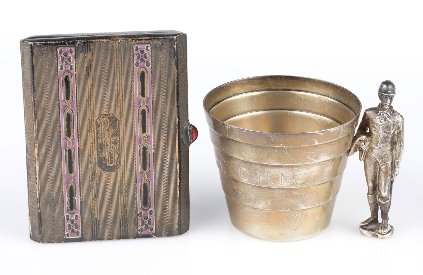 TIFFANY & CO. AND ELGIN STERLING SILVER DRINKING AND SMOKING ARTICLES, LOT OF TWO (1 of 1)