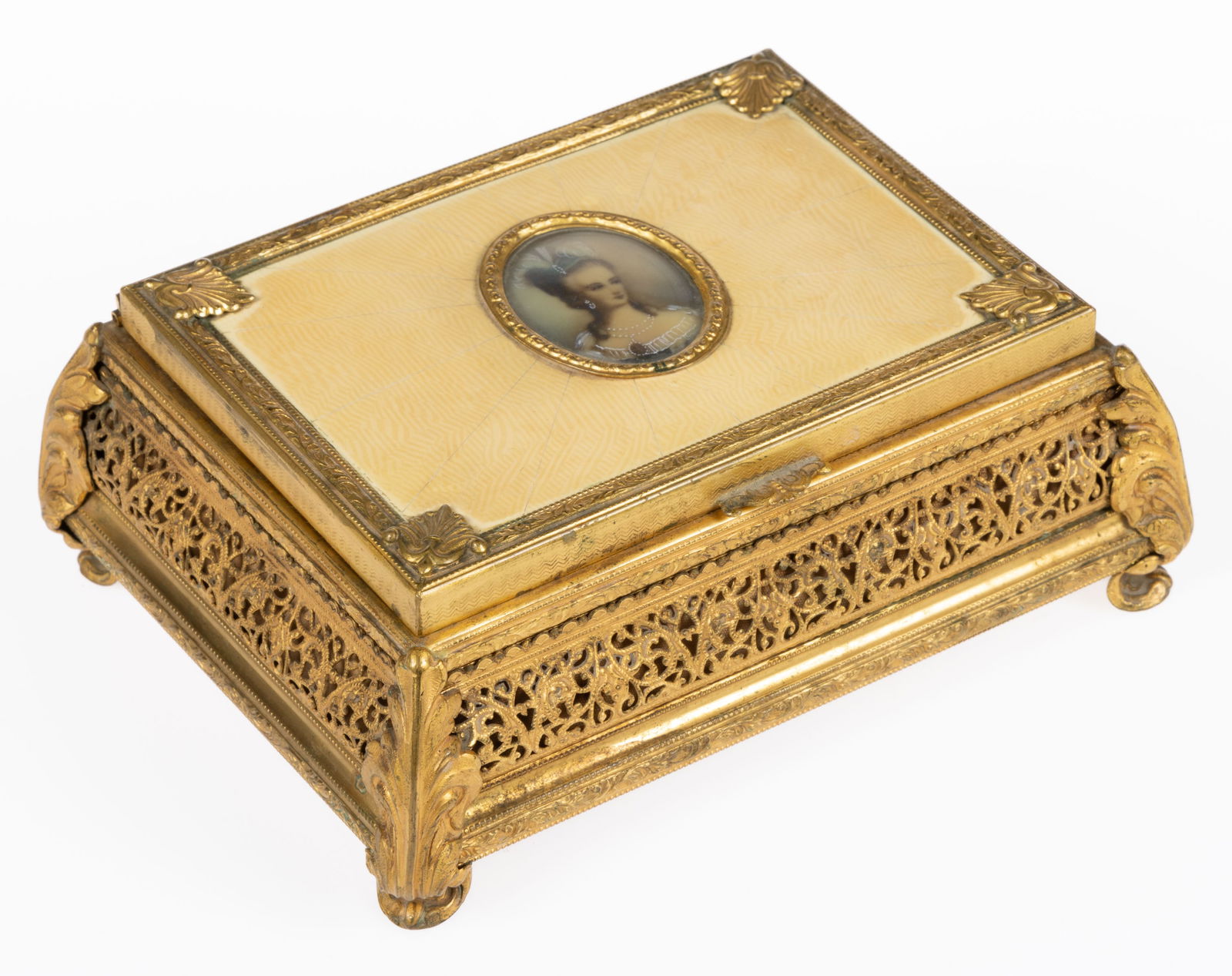 ITALIAN GILT-BRASS MUSICAL JEWEL BOX (1 of 5)
