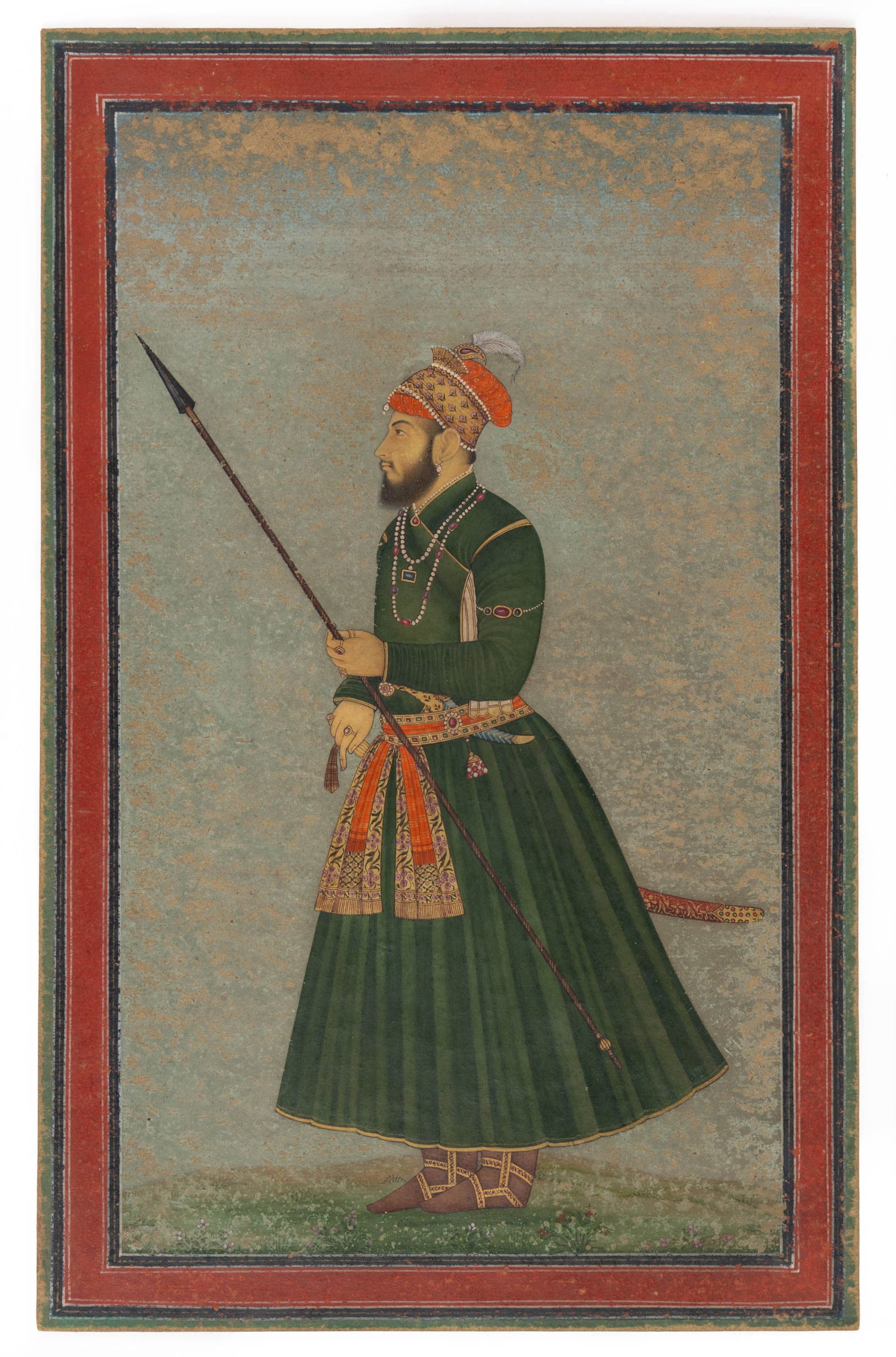 INDIAN MUGHAL SCHOOL (19TH CENTURY) PORTRAIT OF A SOLDIER (1 of 3)