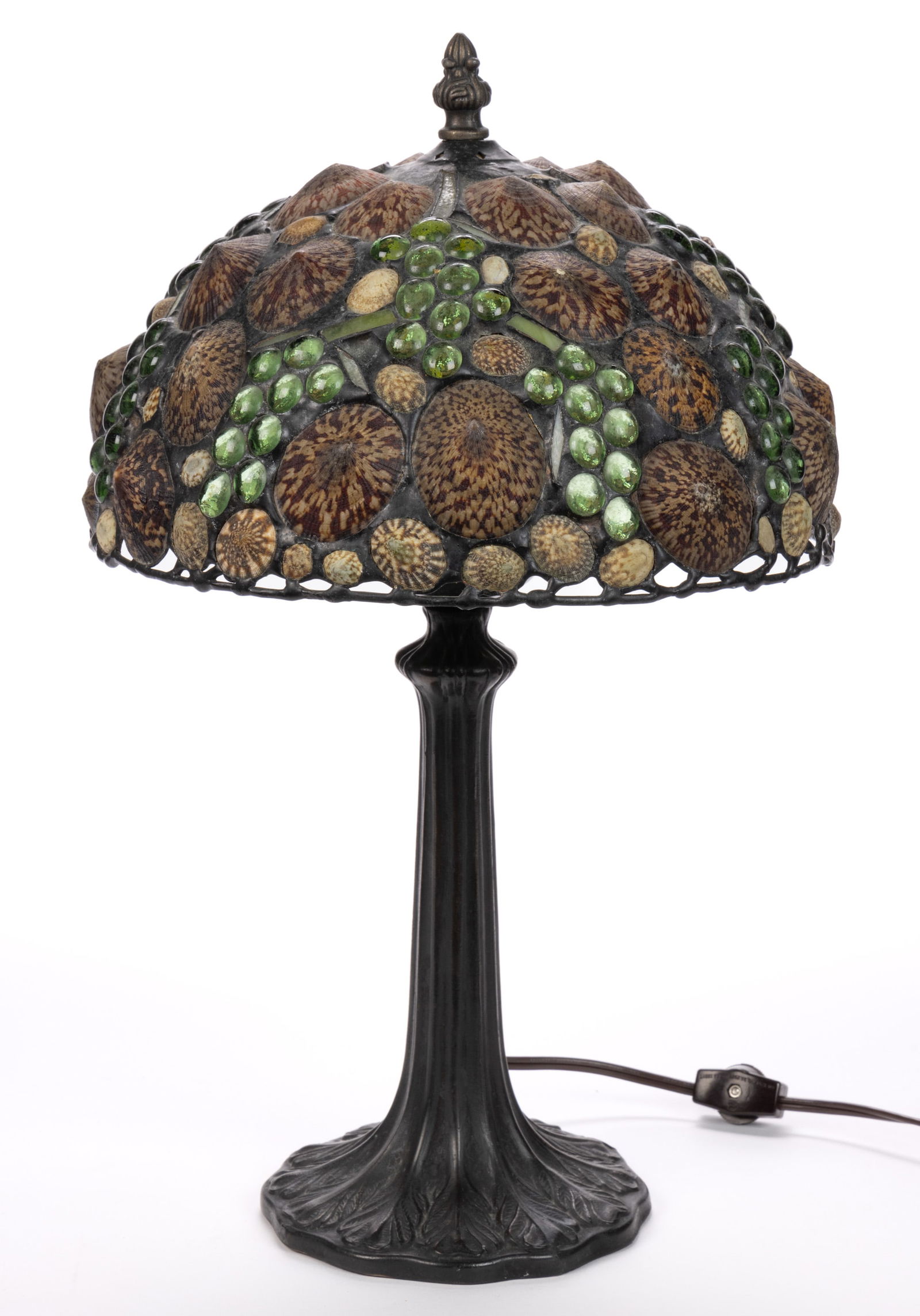 RICHARD HOOSIN (AMERICAN, B. 1944) SEASHELLS AND GLASS BEDROOM LAMP (1 of 6)