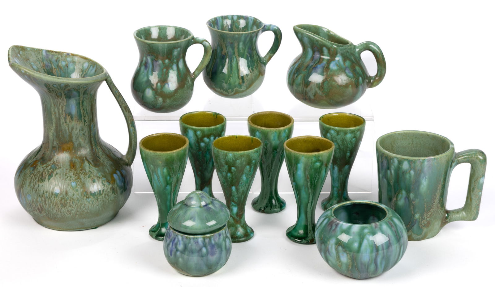 MID-CENTURY MODERN CALIFORNIA ART POTTERY ARTICLES, LOT OF SEVEN (1 of 1)