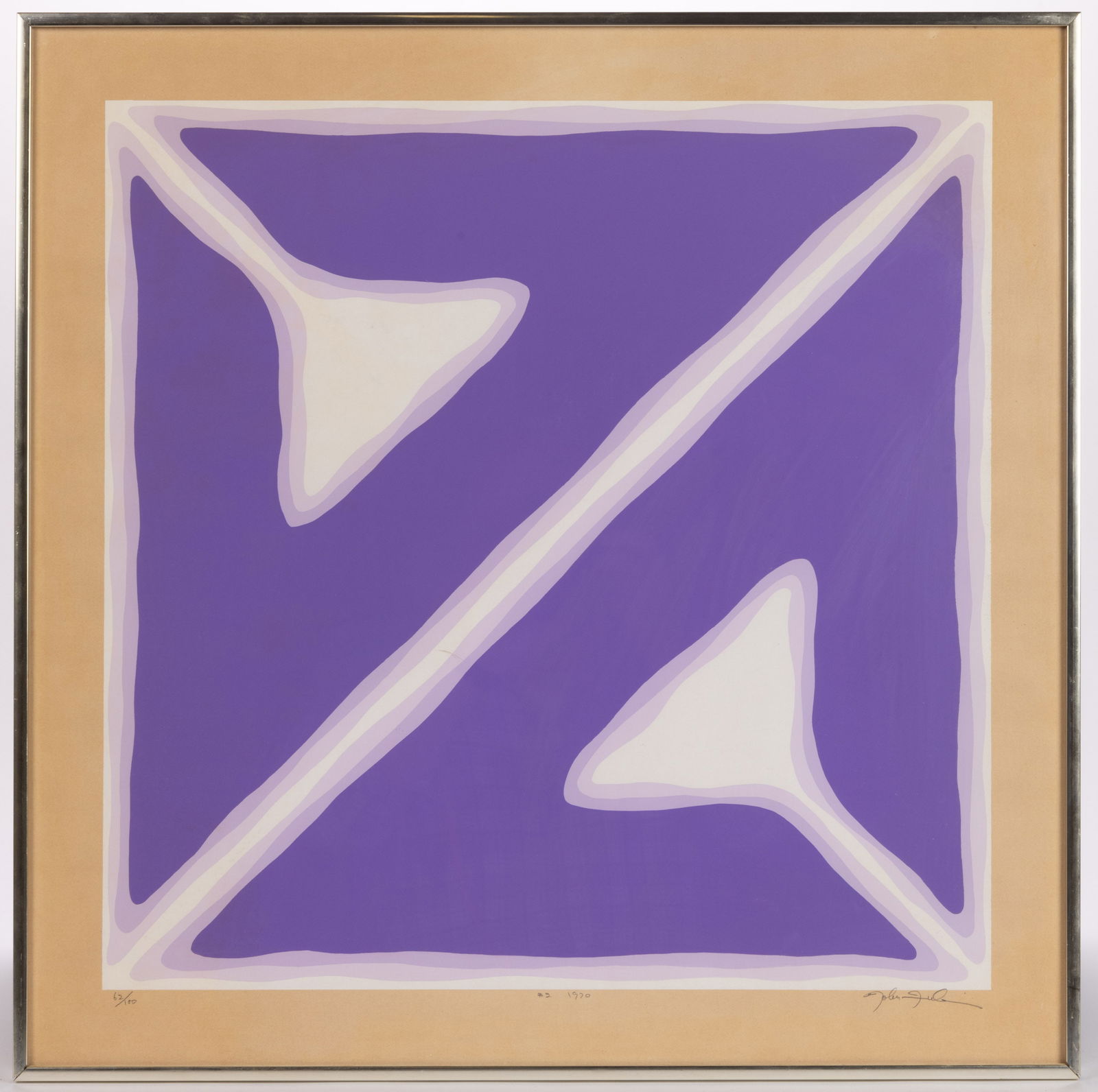 NOBU FUKUI (JAPANESE, B. 1942) MID-MODERN SERRIGRAPH, (1 of 4)