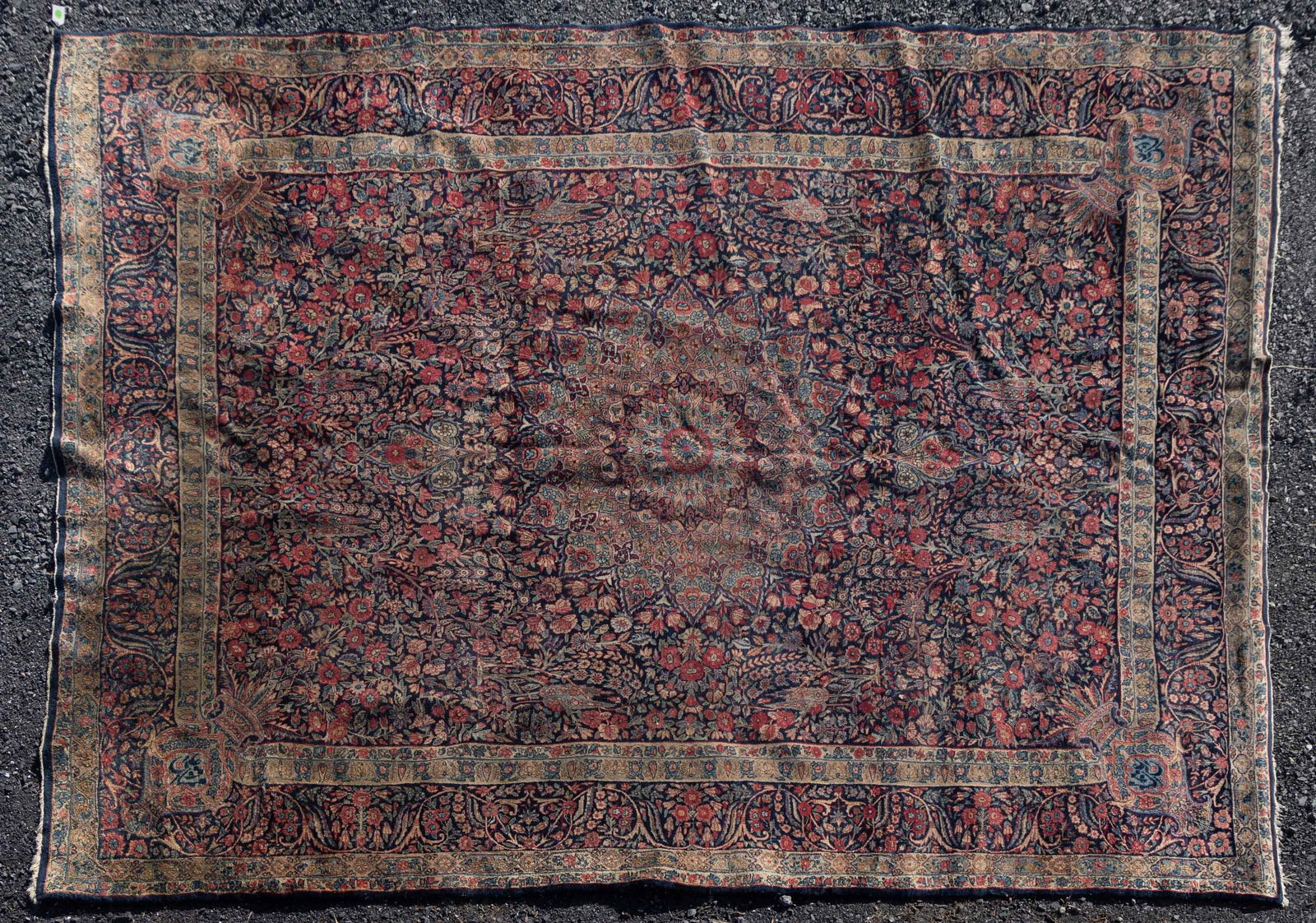 ANTIQUE PERSIAN KASHAN ROOM-SIZE CARPET (1 of 8)