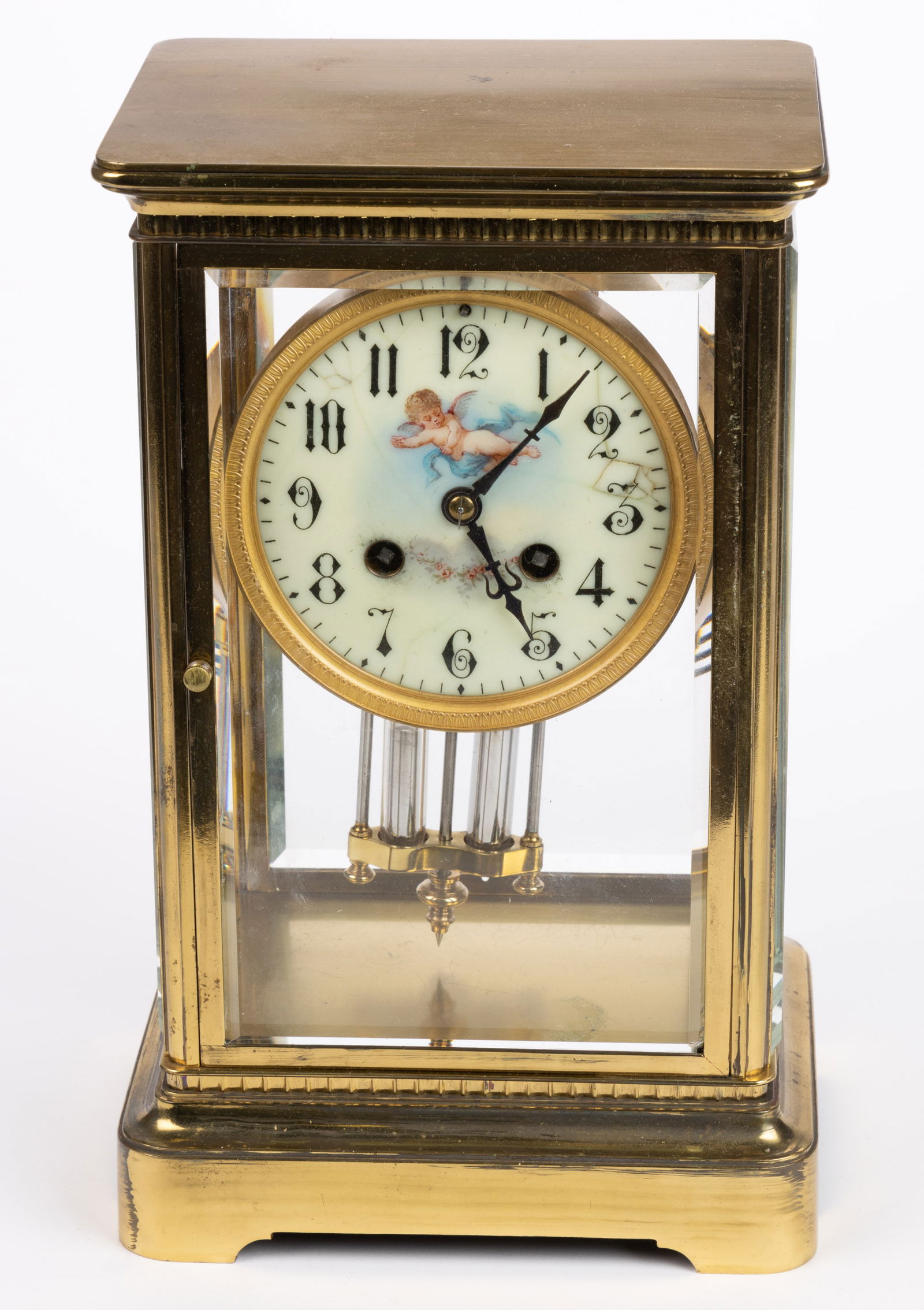 FRENCH SAMUEL MARTI CRYSTAL REGULATOR SHELF CLOCK (1 of 5)