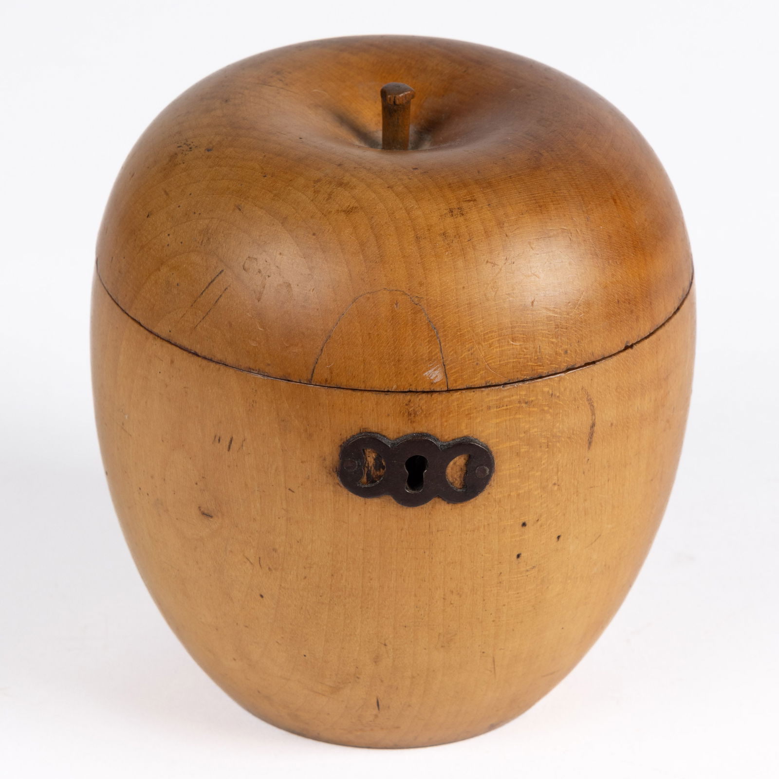 GEORGE III FRUITWOOD APPLE-FORM TEA CADDY (1 of 5)