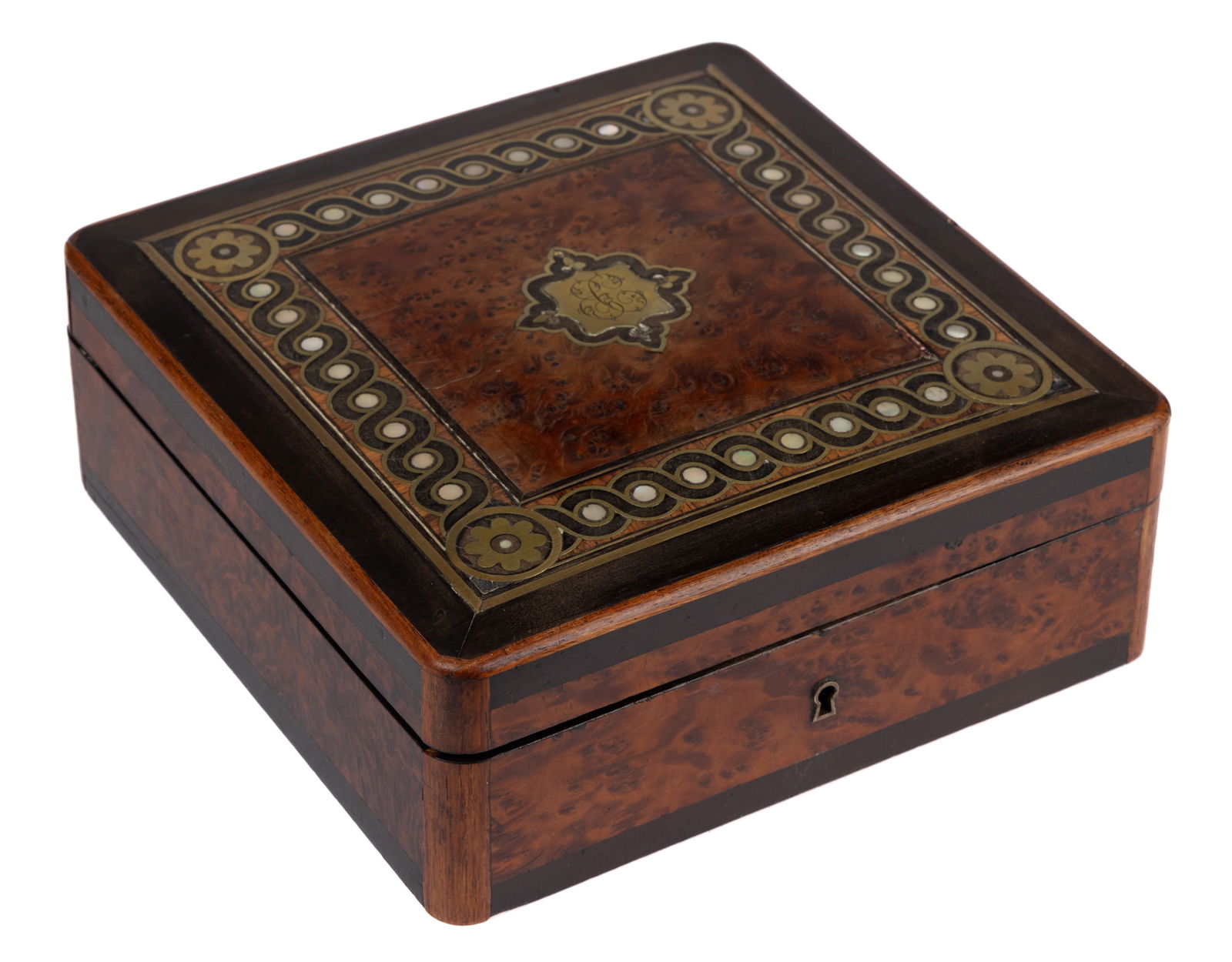 FRENCH CHARLES GUILLAUME DIEHL (PARIS, 1811-1885) BOULLE VALUABLES BOX (1 of 4)