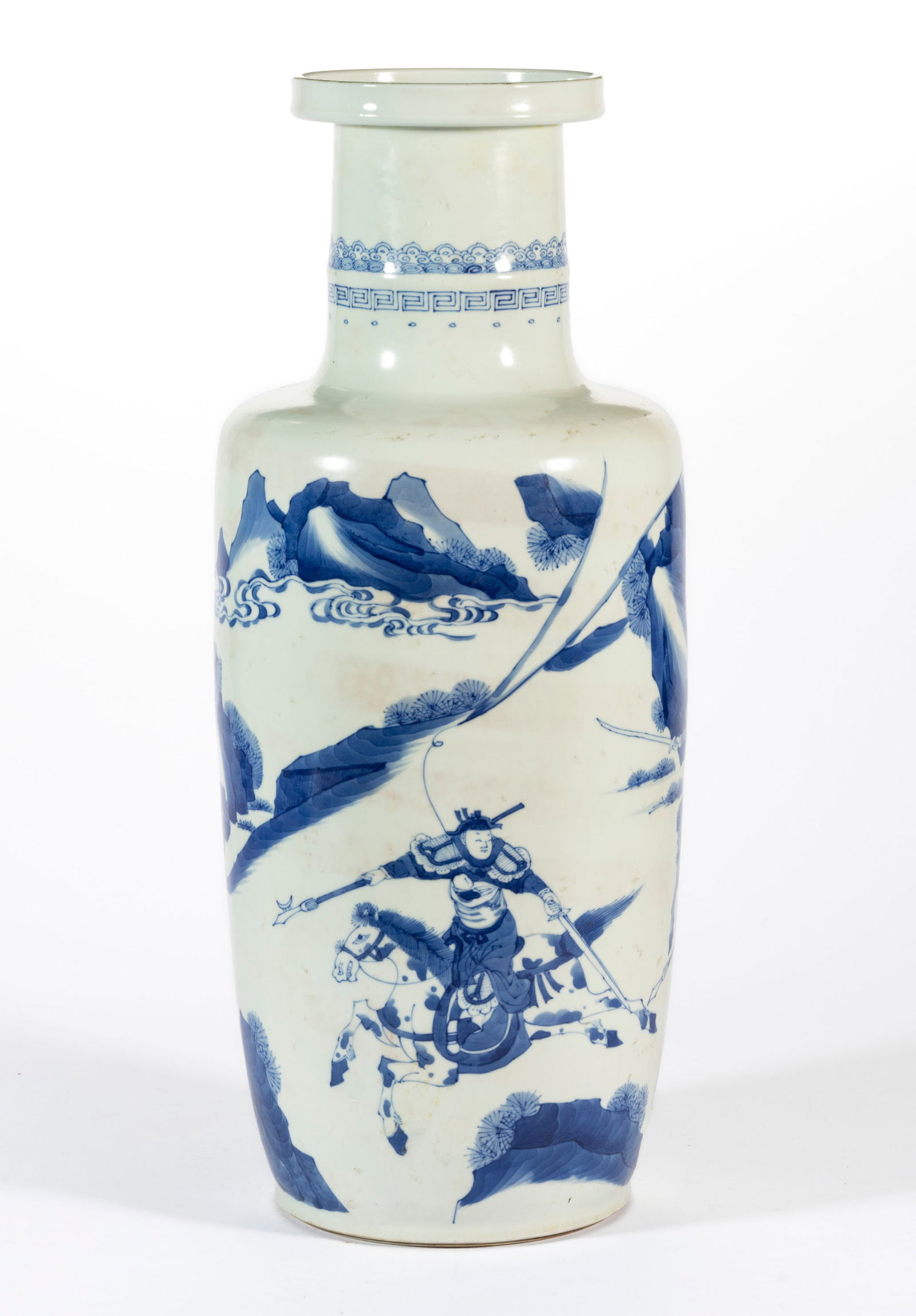 CHINESE EXPORT PORCELAIN BLUE AND WHITE LARGE VASE (1 of 6)