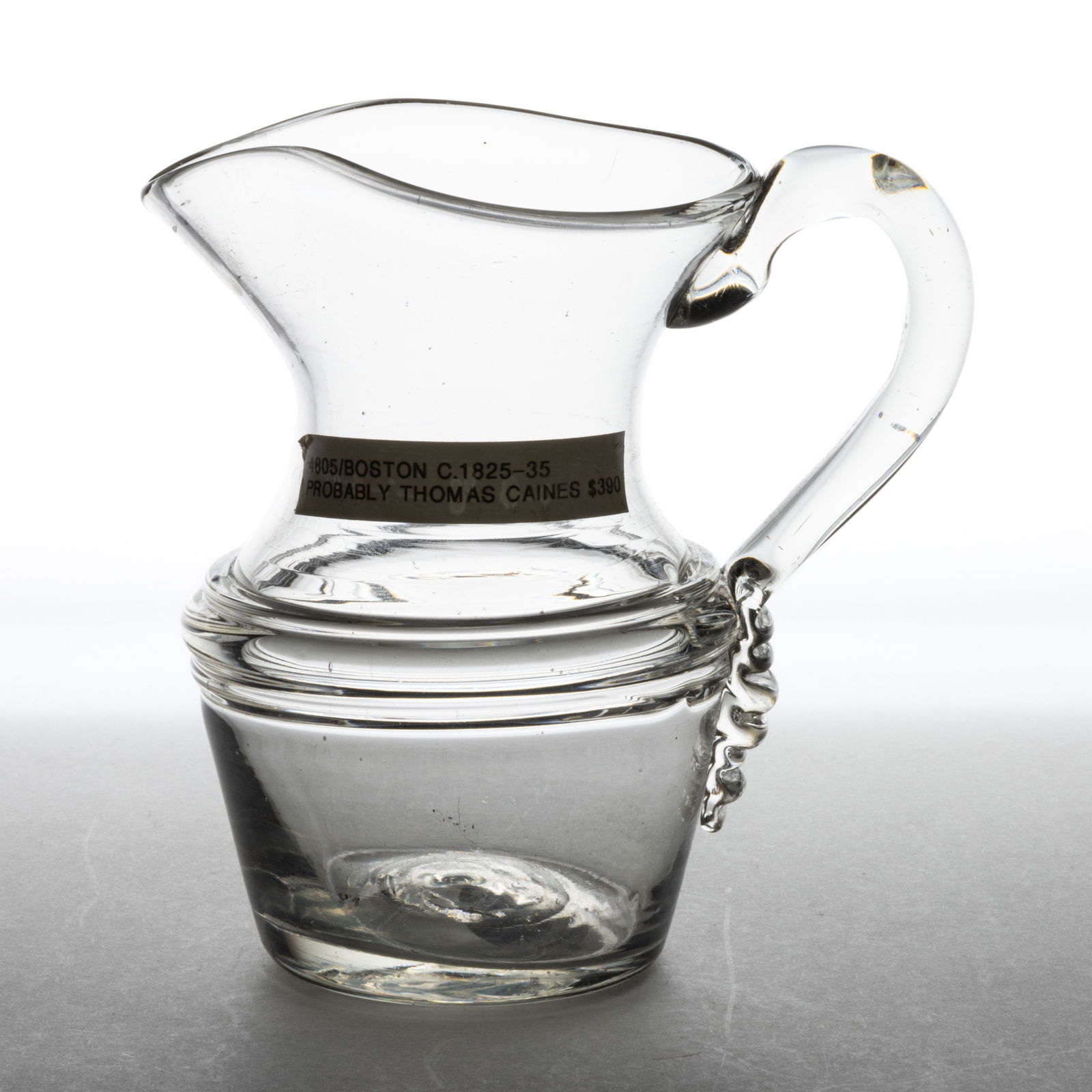 FREE-BLOWN WITH THREE-THREAD DECORATION CREAMER (1 of 4)