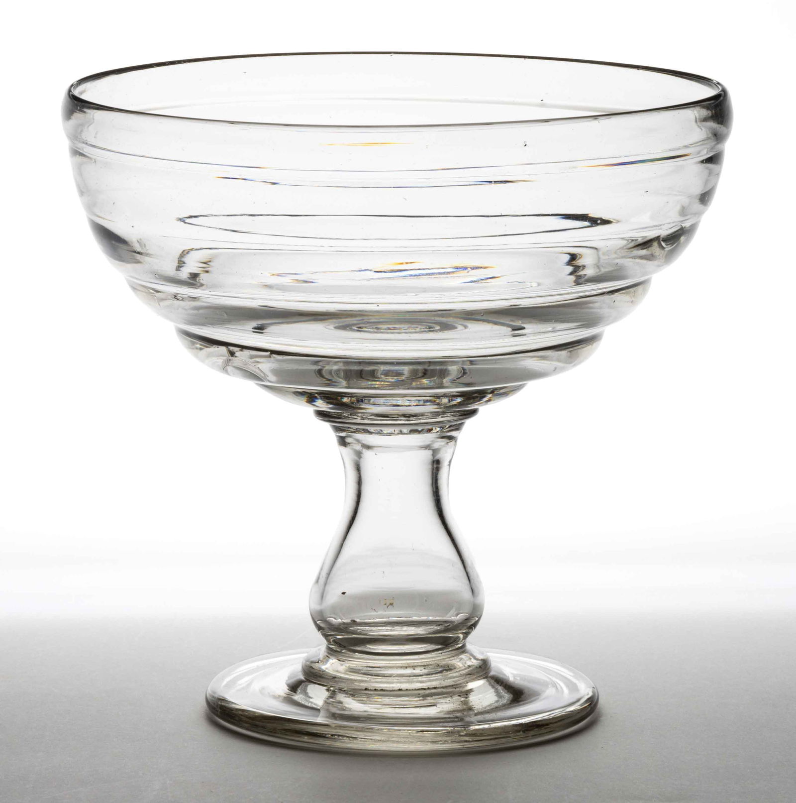 FREE-BLOWN AND TOOLED BEEHIVE OPEN COMPOTE (1 of 1)