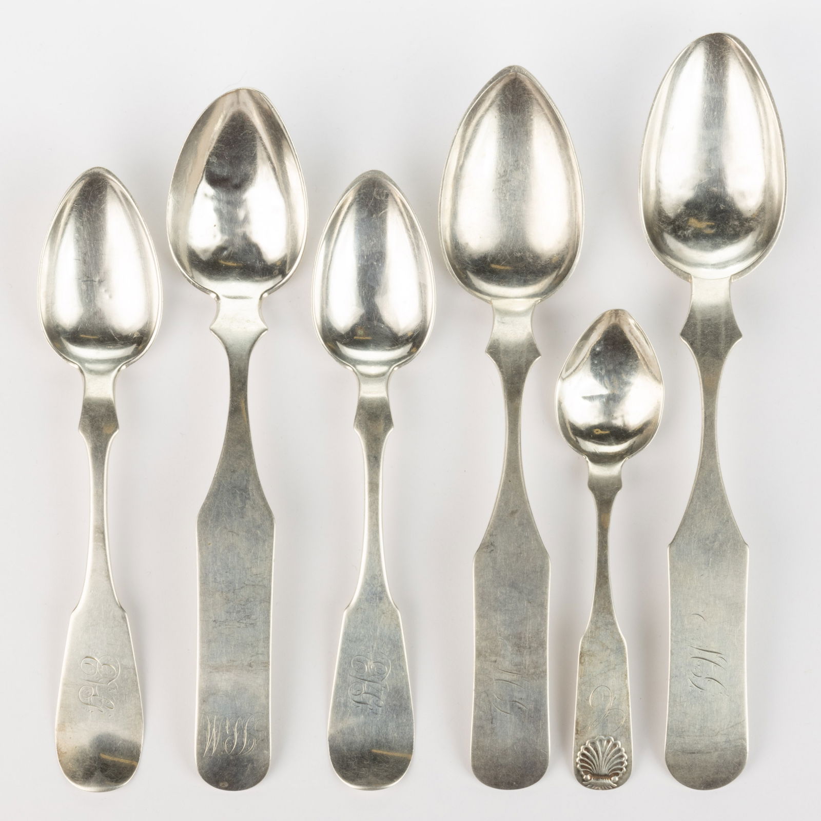 KENTUCKY, AND POSSIBLY OTHER, COIN SILVER SPOONS, LOT OF SIX (1 of 1)