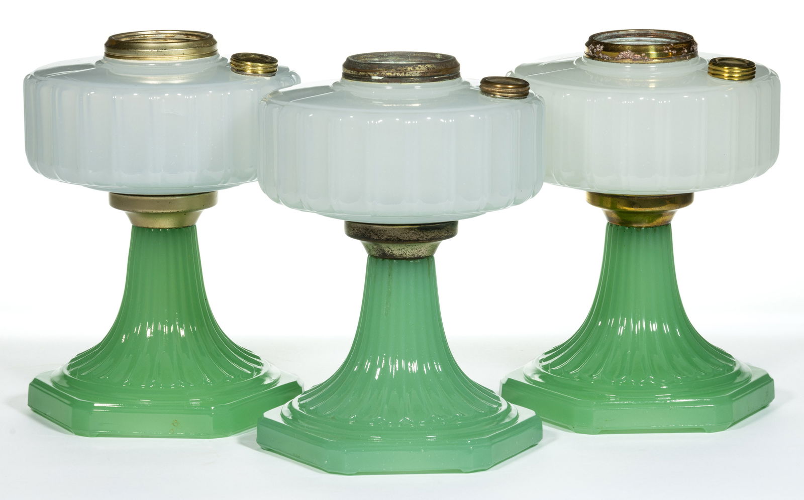 ALADDIN MODEL B-125 / CORINTHIAN KEROSENE STAND LAMPS, LOT OF THREE (1 of 1)