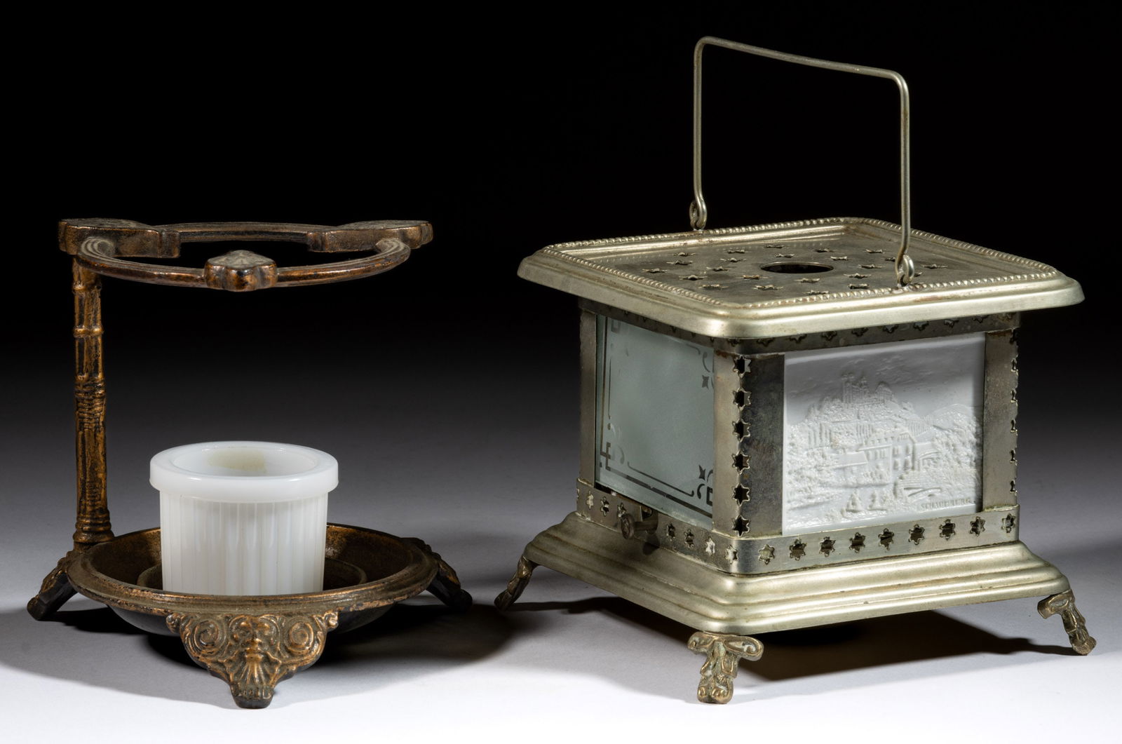 ASSORTED CANDLE AND KEROSENE TEA WARMER LAMPS, LOT OF TWO (1 of 2)