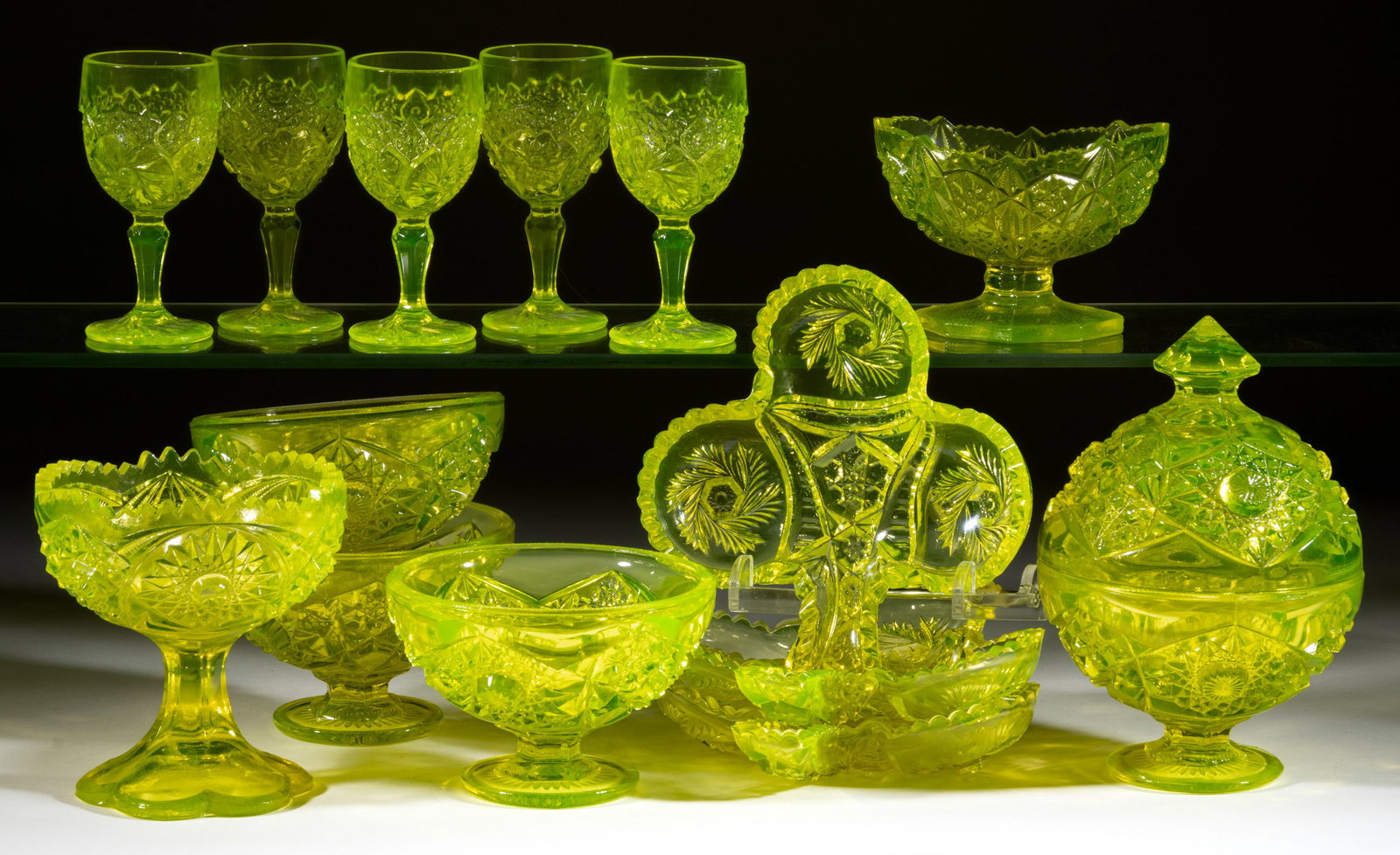 ASSORTED CONTEMPORARY VASELINE PRESS-CUT ARTICLES, LOT OF 14 (1 of 1)