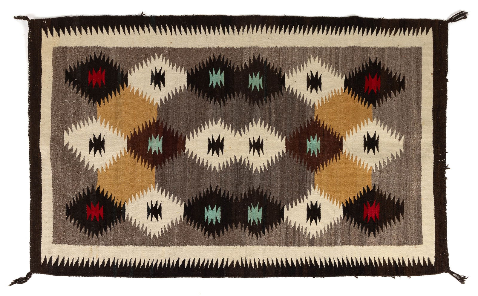NATIVE AMERICAN NAVAJO WOOL BLANKET / RUG (1 of 8)
