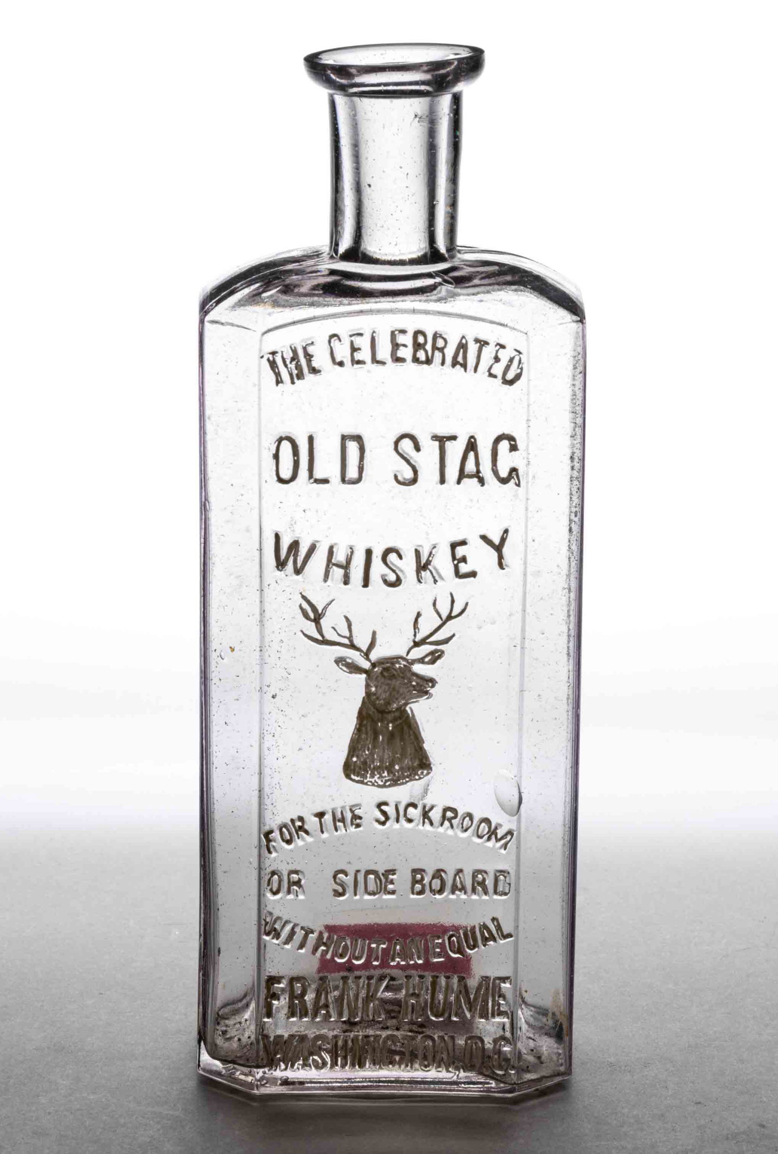 OLD STAG WHISKEY, WASHINGTON, DC PICTORIAL FLASK / BOTTLE (1 of 1)