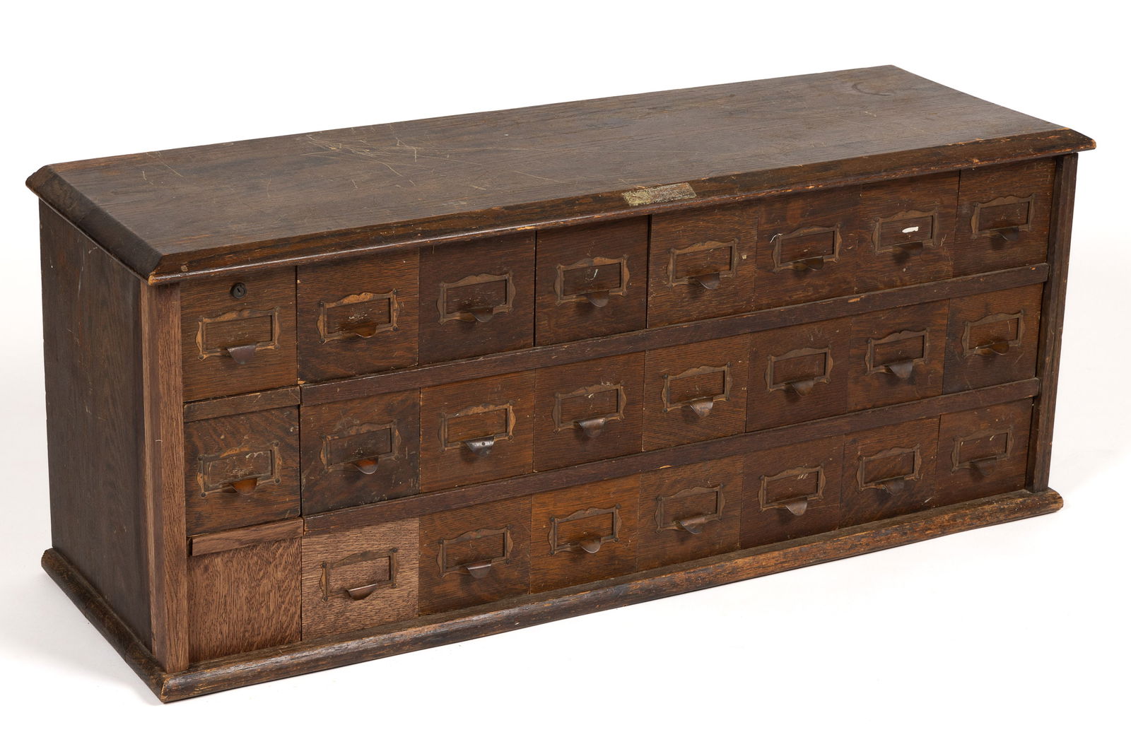 AMERICAN OAK COUNTRY STORE COUNTERTOP DRAWER / CUBBY CABINET (1 of 3)