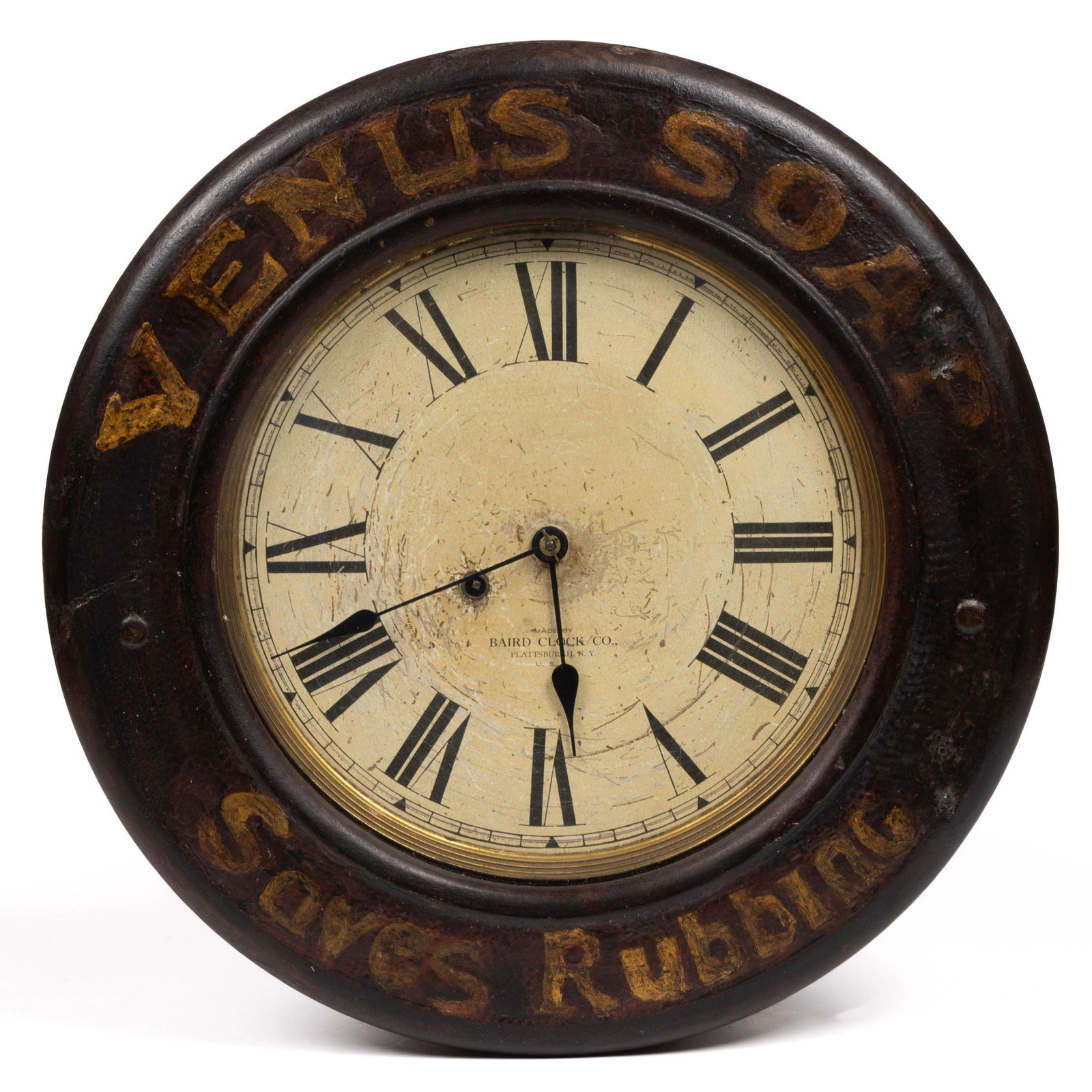 BAIRD CLOCK CO. VENUS SOAP ADVERTISING WALL CLOCK (1 of 2)