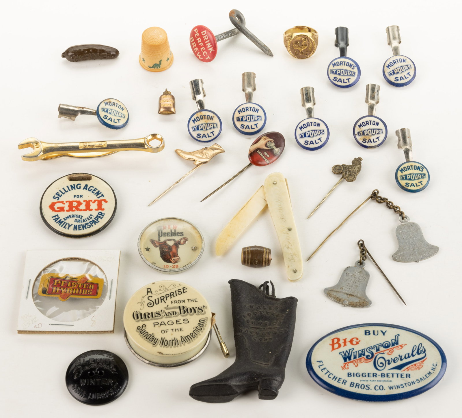 ASSORTED SMALL ADVERTISING ITEMS / PREMIUMS, LOT OF 28 (1 of 1)