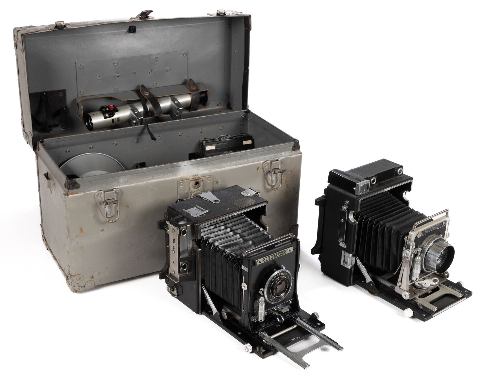 ANTIQUE / VINTAGE GRAFLEX SPEED GRAPHIC CAMERAS, LOT OF TWO (1 of 6)