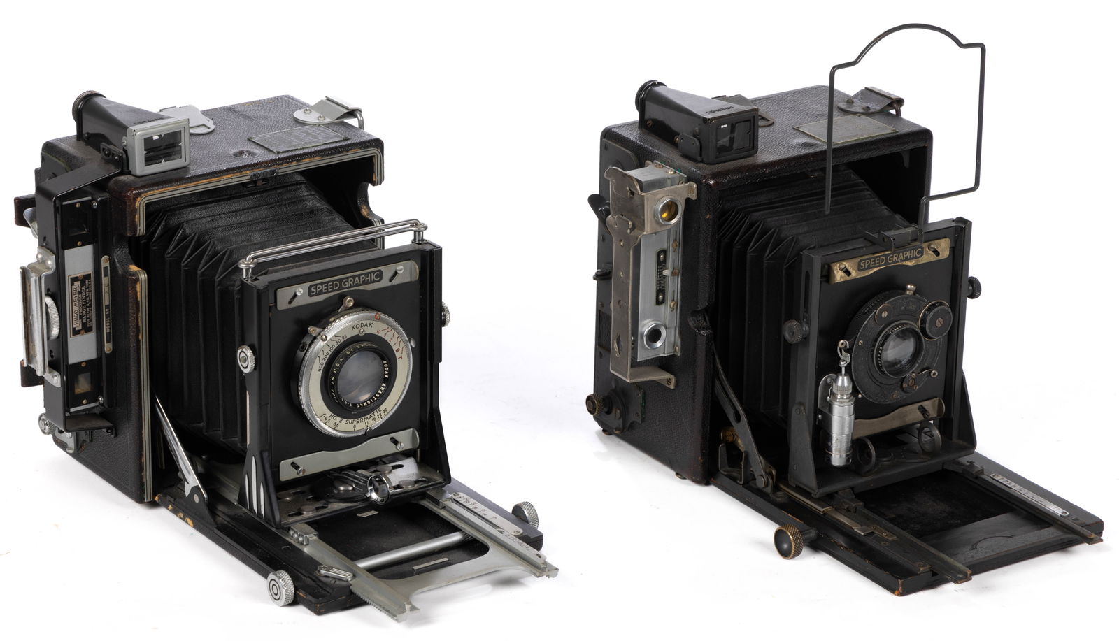 ANTIQUE FOLMER GRAFLEX SPEED GRAPHIC CAMERAS, LOT OF TWO (1 of 5)