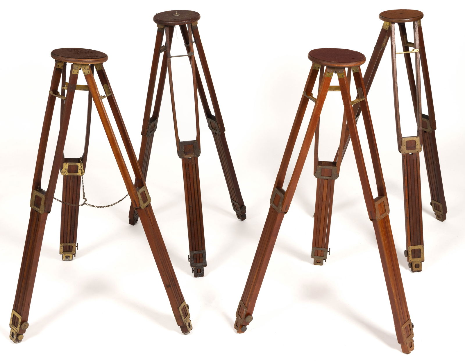 ANTIQUE FOLMER GRAFLEX CROWN TRIPODS, LOT OF FOUR (1 of 1)