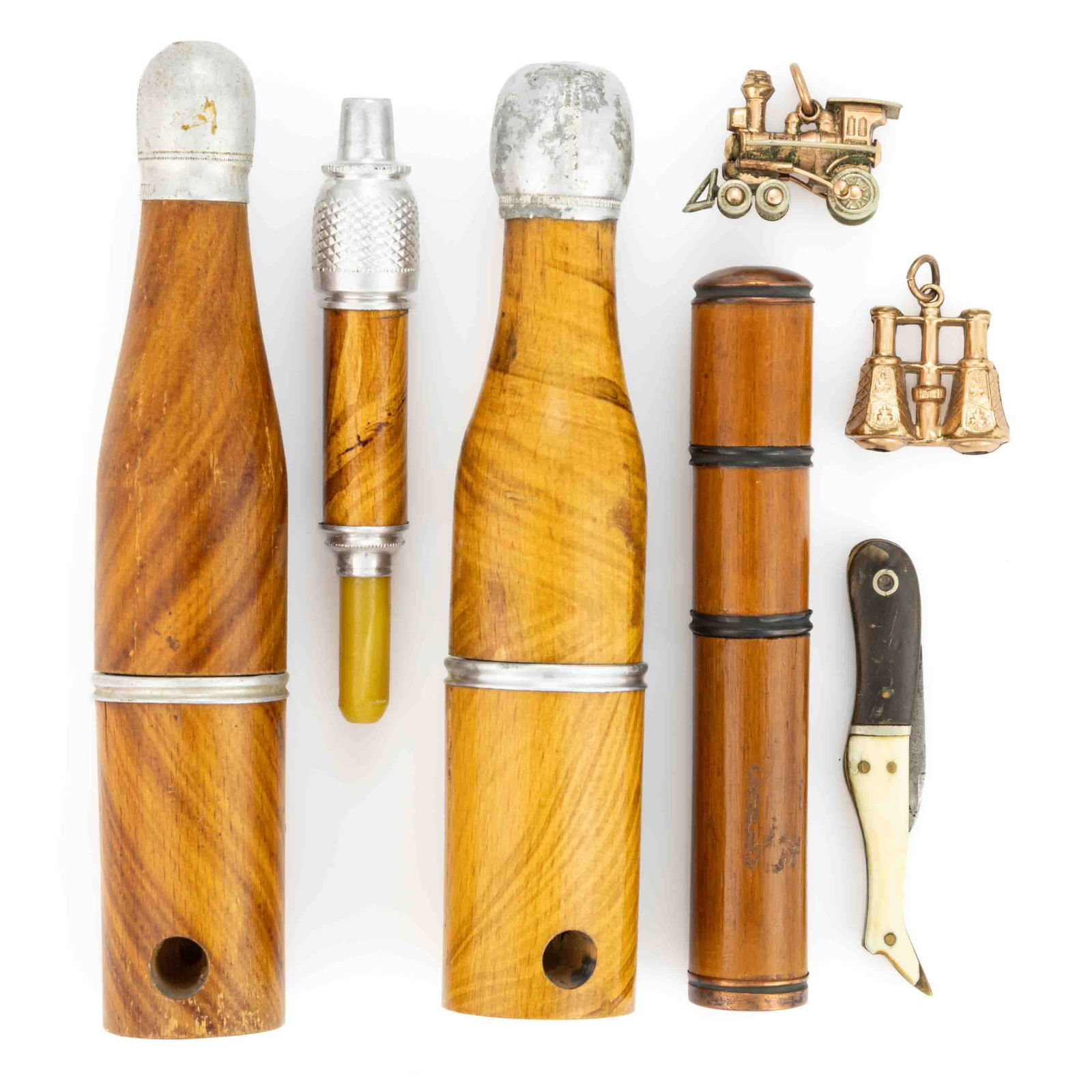 ANTIQUE / VINTAGE RISQUE AND OTHER STANHOPE ARTICLES, LOT OF SIX (1 of 2)