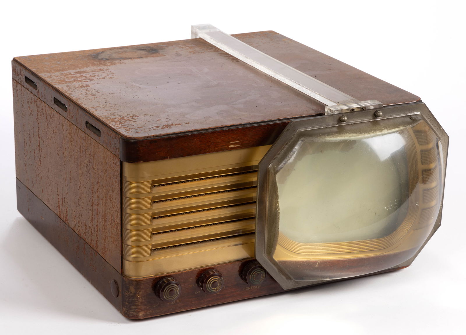 MOTOROLA MODEL VT-73 (VT-71) "GOLDEN VIEW" TELEVISION WITH MAGNIFIER (1 of 3)