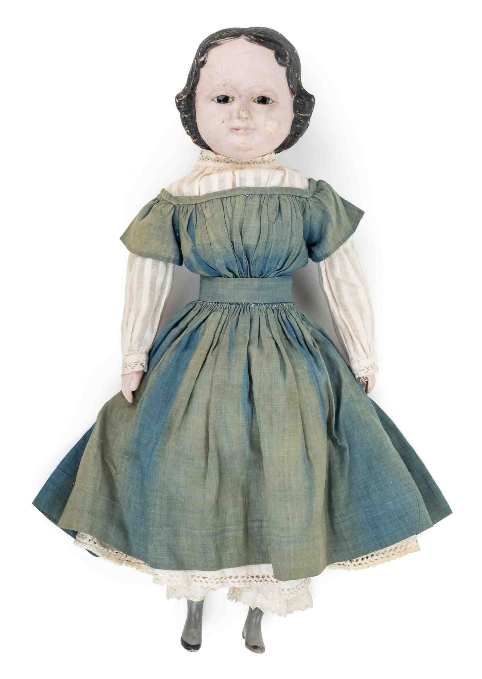 PAPIER MACHE / COMPOSITION MOTSCHMAN-TYPE CHILD DOLL (1 of 3)