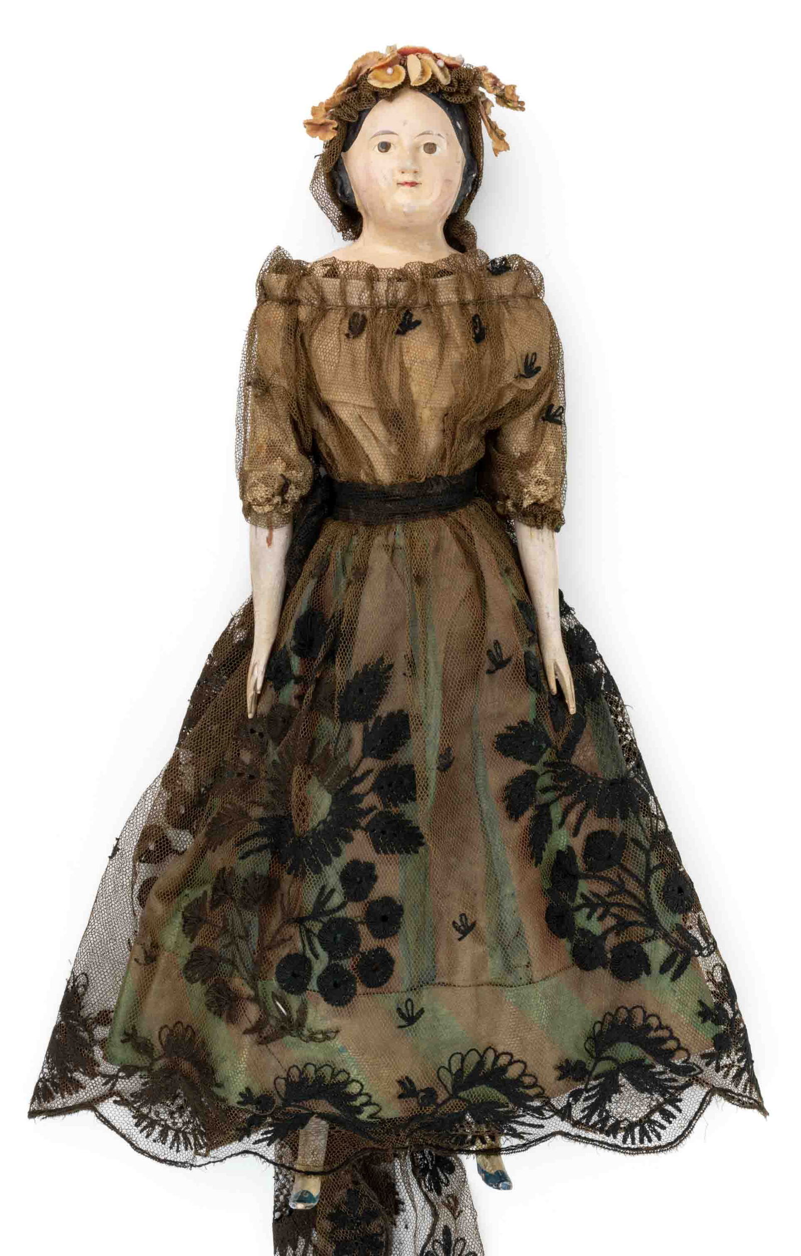 PAPIER MACHE MILLINER'S MODEL LADY DOLL (1 of 4)