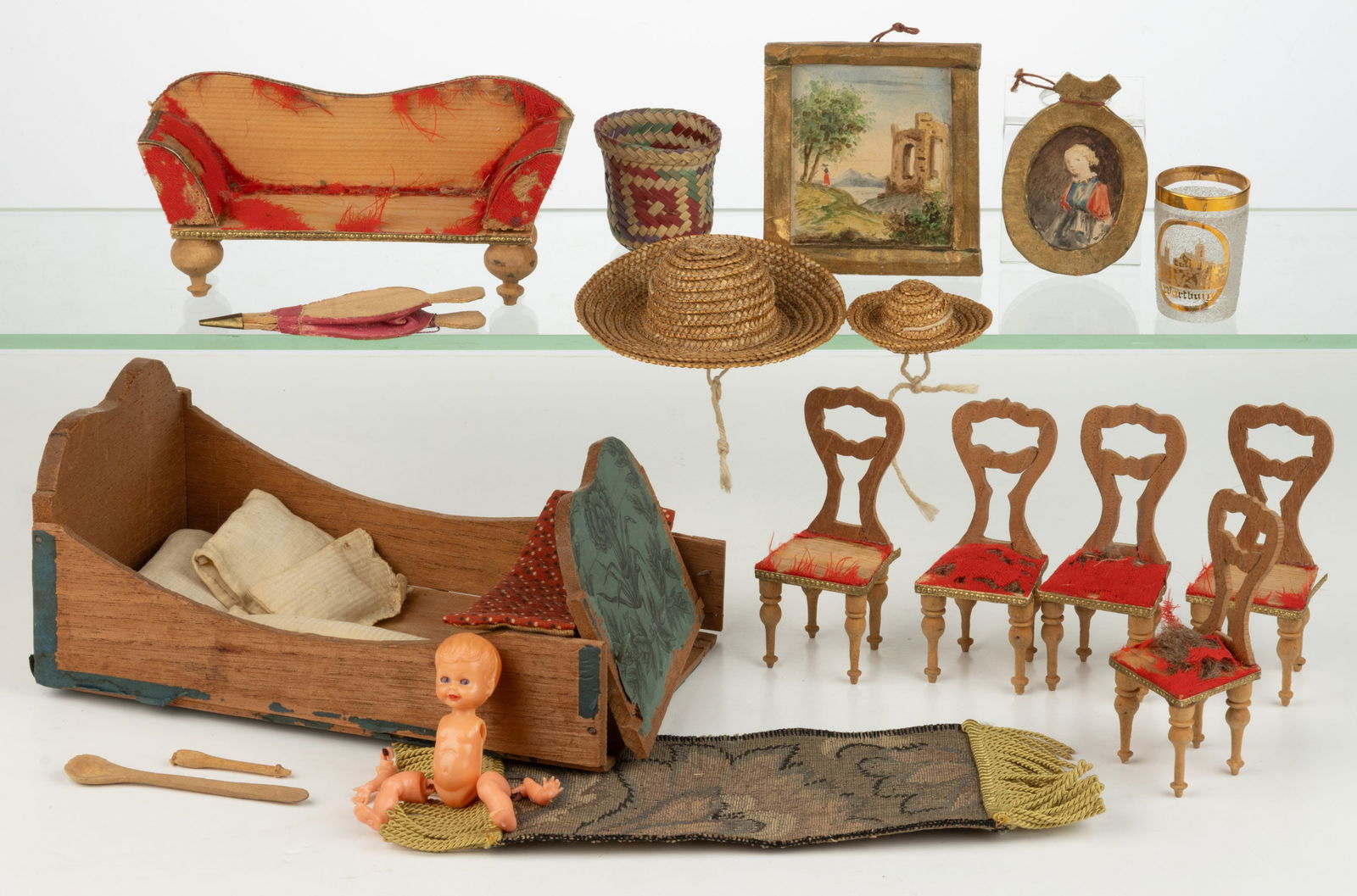 ASSORTED DOLLHOUSE AND MINIATURE FURNISHINGS AND ARTICLES, LOT OF 22 (1 of 1)