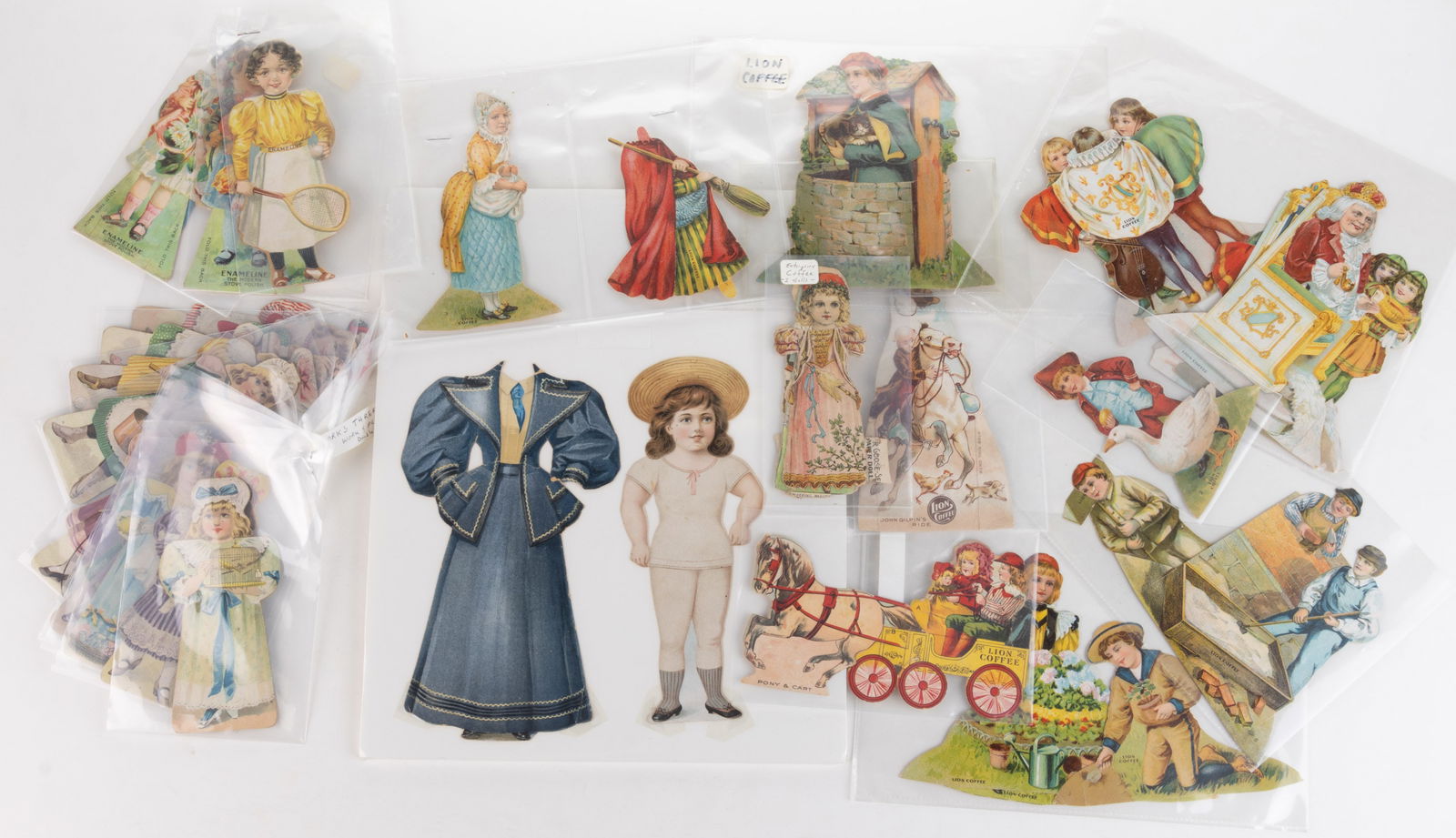 ASSORTED ADVERTISING PAPER DOLLS / FIGURES, UNCOUNTED LOT (1 of 1)