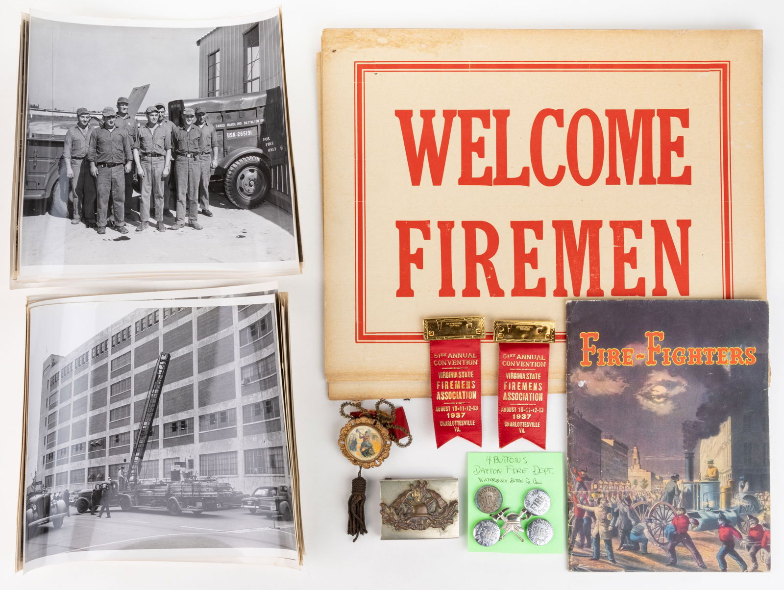 ASSORTED FIREMEN RELATED ARTICLES, LOT OF 30 (1 of 1)