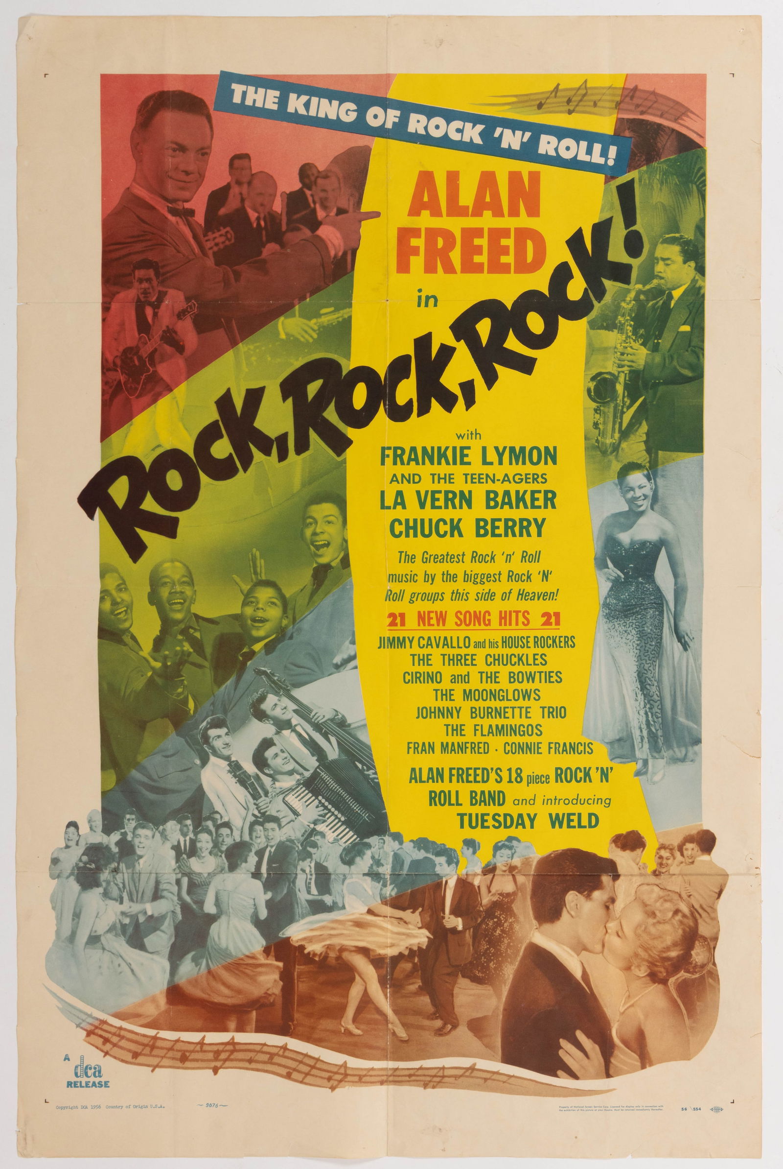 ALAN FREED "ROCK, ROCK, ROCK" ORIGINAL ONE-SHEET MOVIE POSTER (1 of 3)