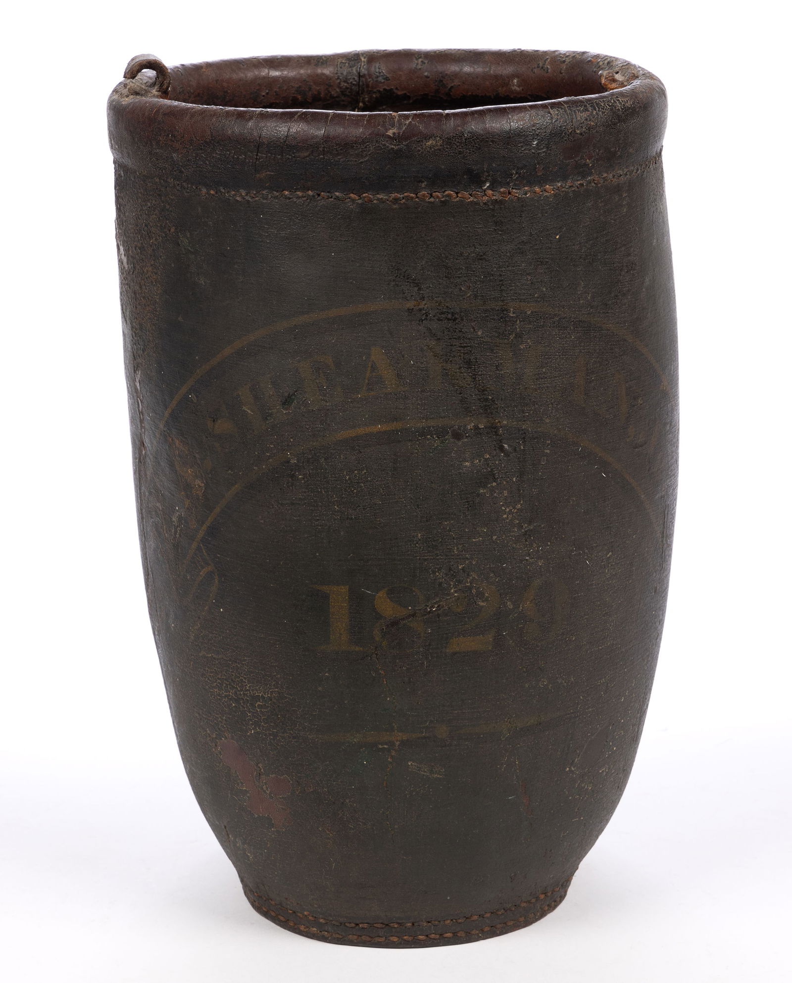 AMERICAN, PROBABLY NEW ENGLAND, LEATHER FIRE BUCKET (1 of 5)