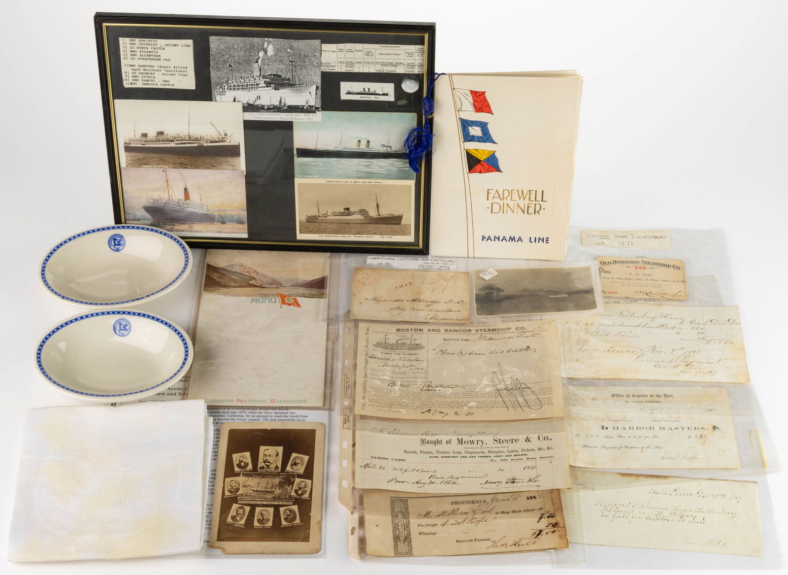 ASSORTED STEAMSHIP RELATED ARTICLES, LOT OF 17 (1 of 1)