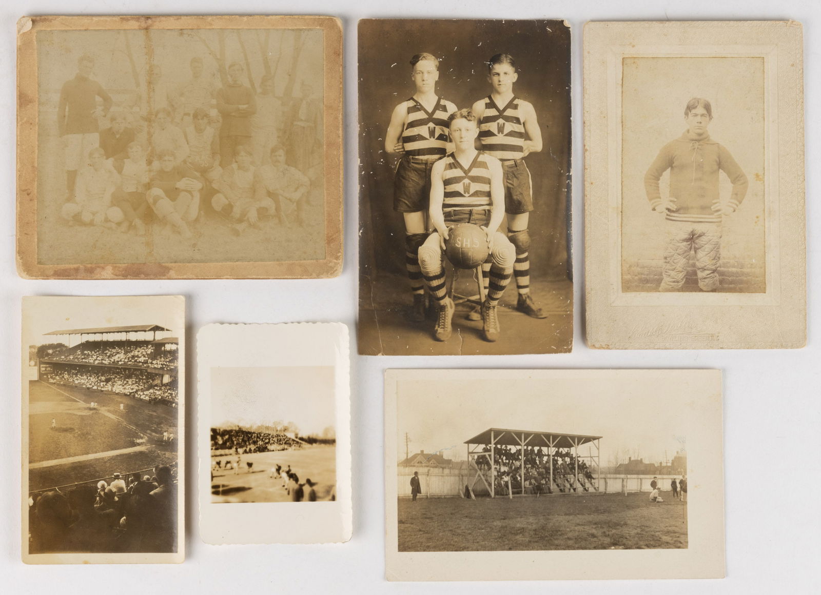 ANTIQUE / VINTAGE SPORTS PHOTOS, LOT OF SIX (1 of 1)