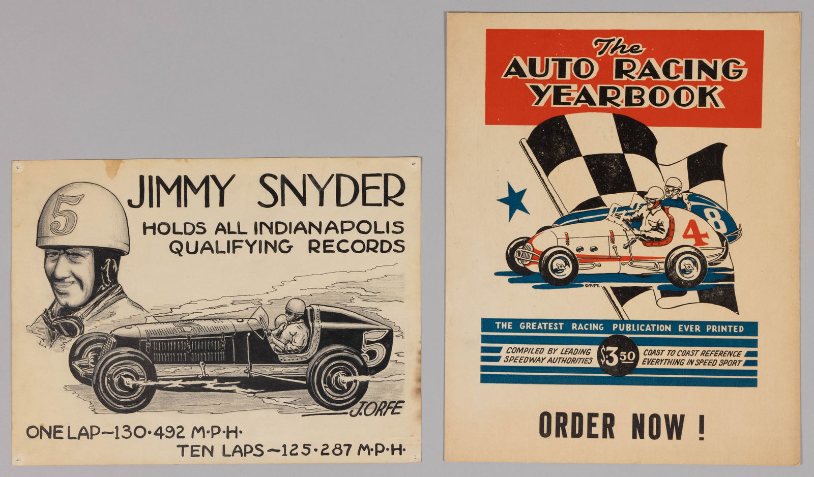 JOHN ORFE (AMERICAN, 20TH CENTURY) ORIGINAL AUTOMOTIVE DRAWING (1 of 3)