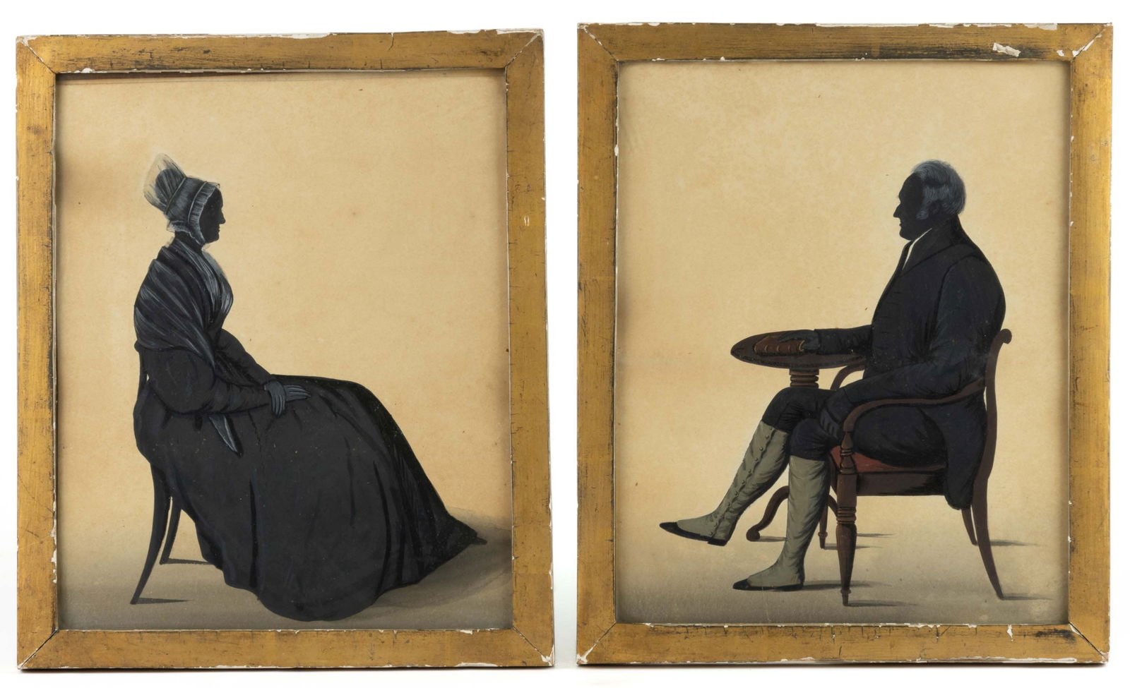 PAIR OF AMERICAN OR BRITISH SCHOOL (19TH CENTURY) SILHOUETTES (1 of 4)