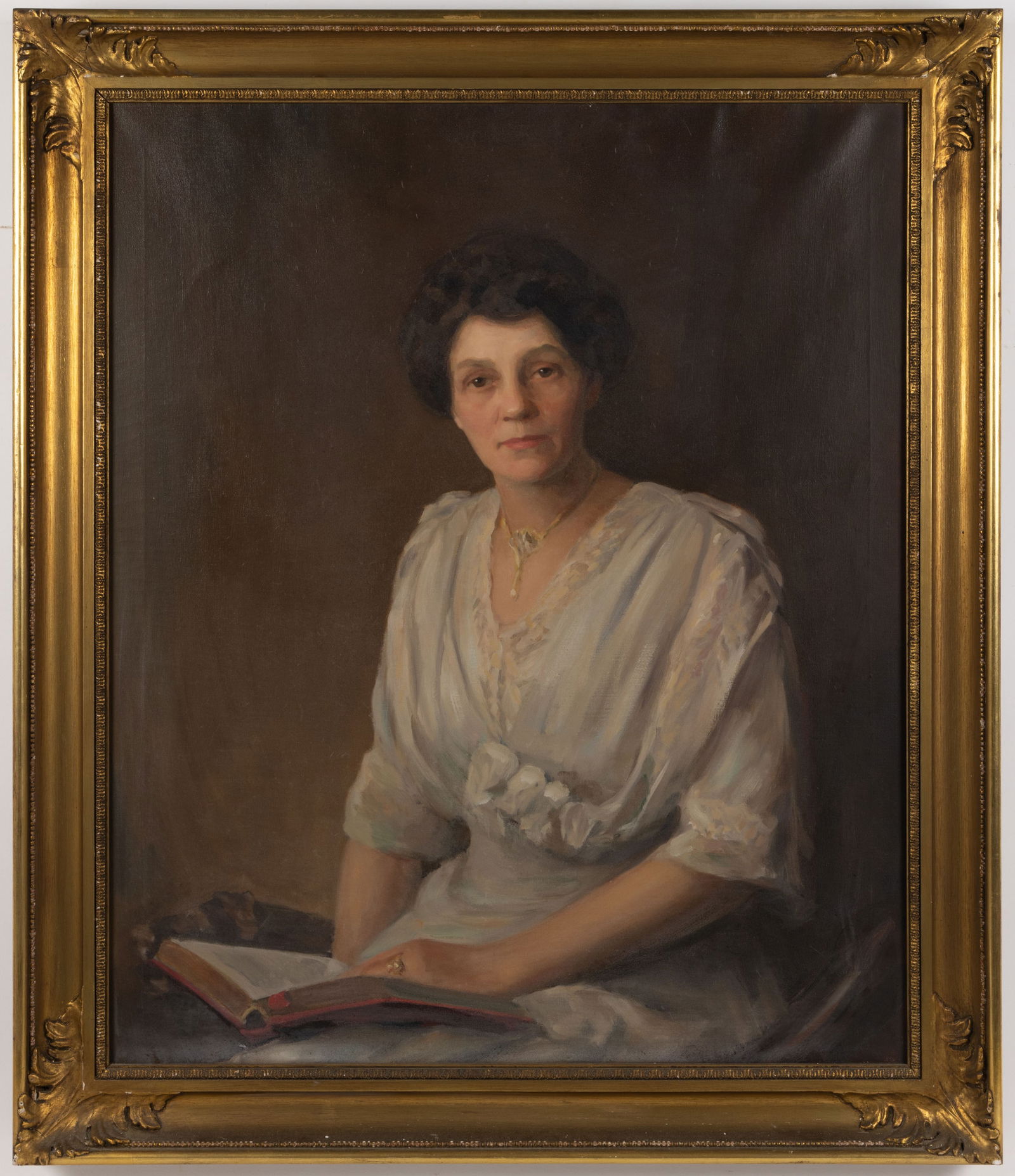 AMERICAN SCHOOL (20TH CENTURY) PORTRAIT OF A LADY WITH VIRGINIA ASSOCIATION (1 of 5)