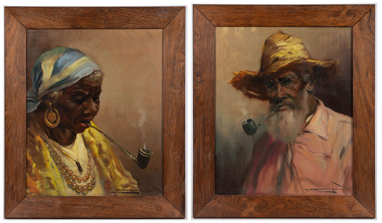 PAIR OF AFRICAN AMERICAN PORTRAITS (1 of 7)