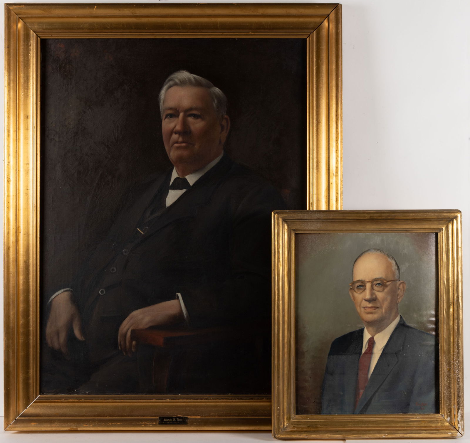 AMERICAN SCHOOL (20TH CENTURY) PORTRAITS OF BANKERS, LOT OF EIGHT (1 of 8)