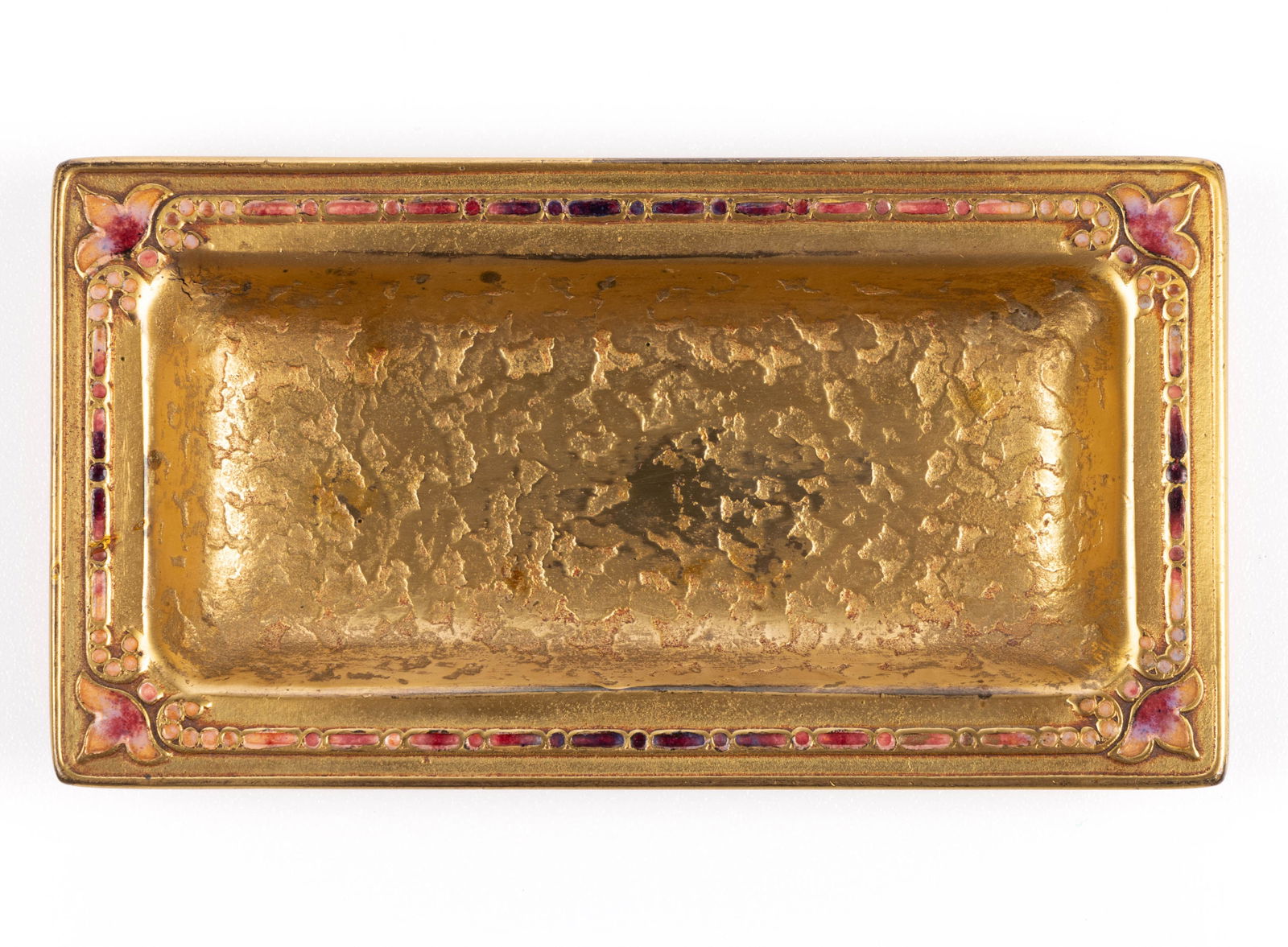 TIFFANY FURNACES NO. 313 ENAMELED BRONZE TRAY (1 of 2)