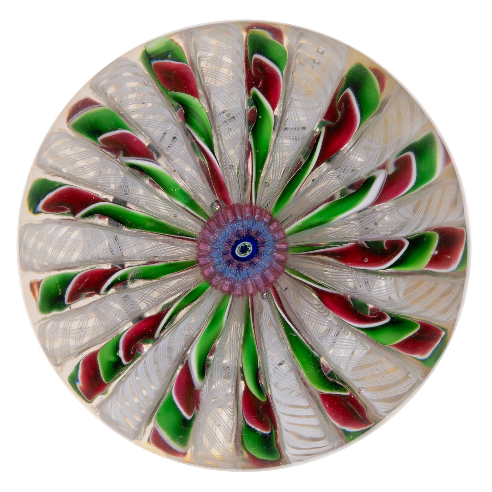 ANTIQUE SAINT-LOUIS TWO-COLOR CROWN ART GLASS PAPERWEIGHT (1 of 2)