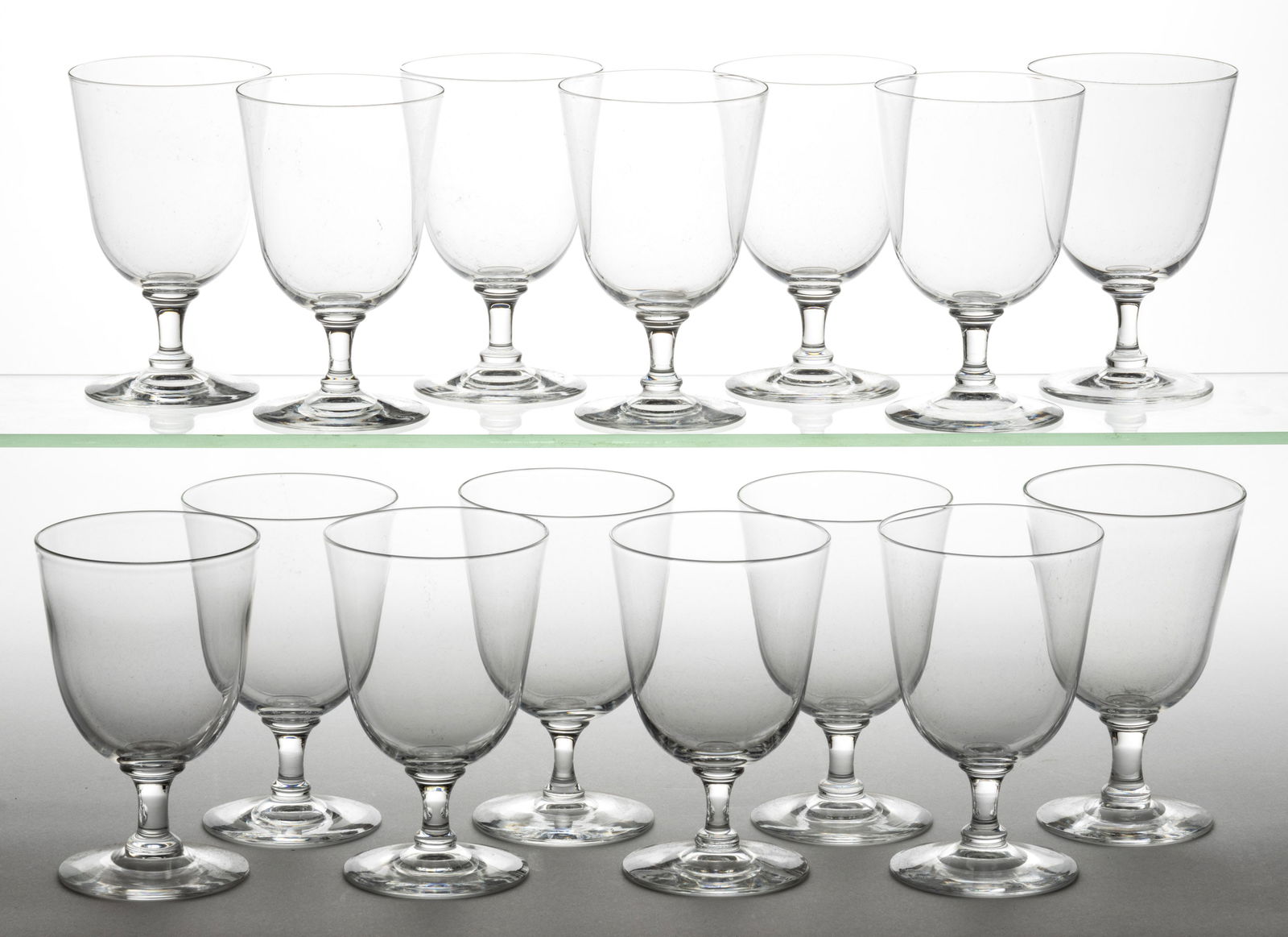 STEUBEN CRYSTAL GLASS GOBLETS, LOT OF 15 (1 of 1)