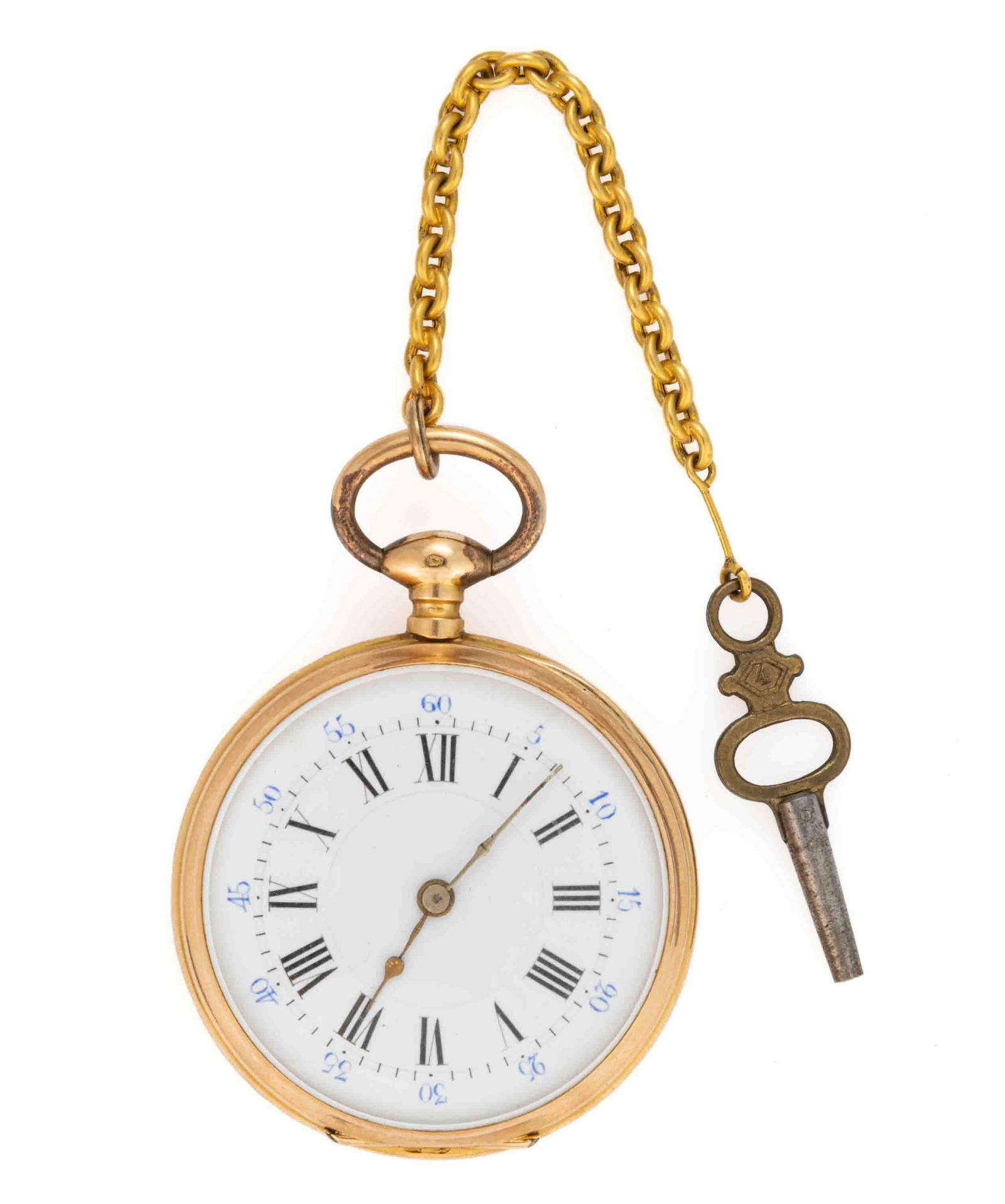 ANTIQUE FRENCH 18K YELLOW GOLD-CASED KEY-WIND POCKET WATCH (1 of 4)